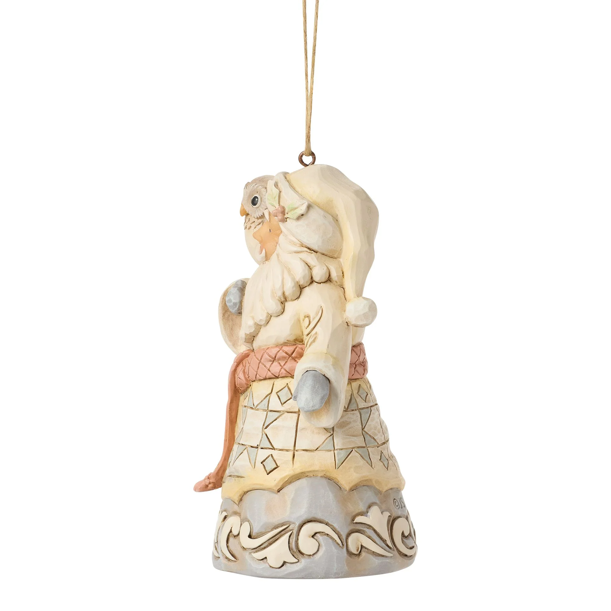 2026 White Woodland Santa Hanging Ornament - Image 3