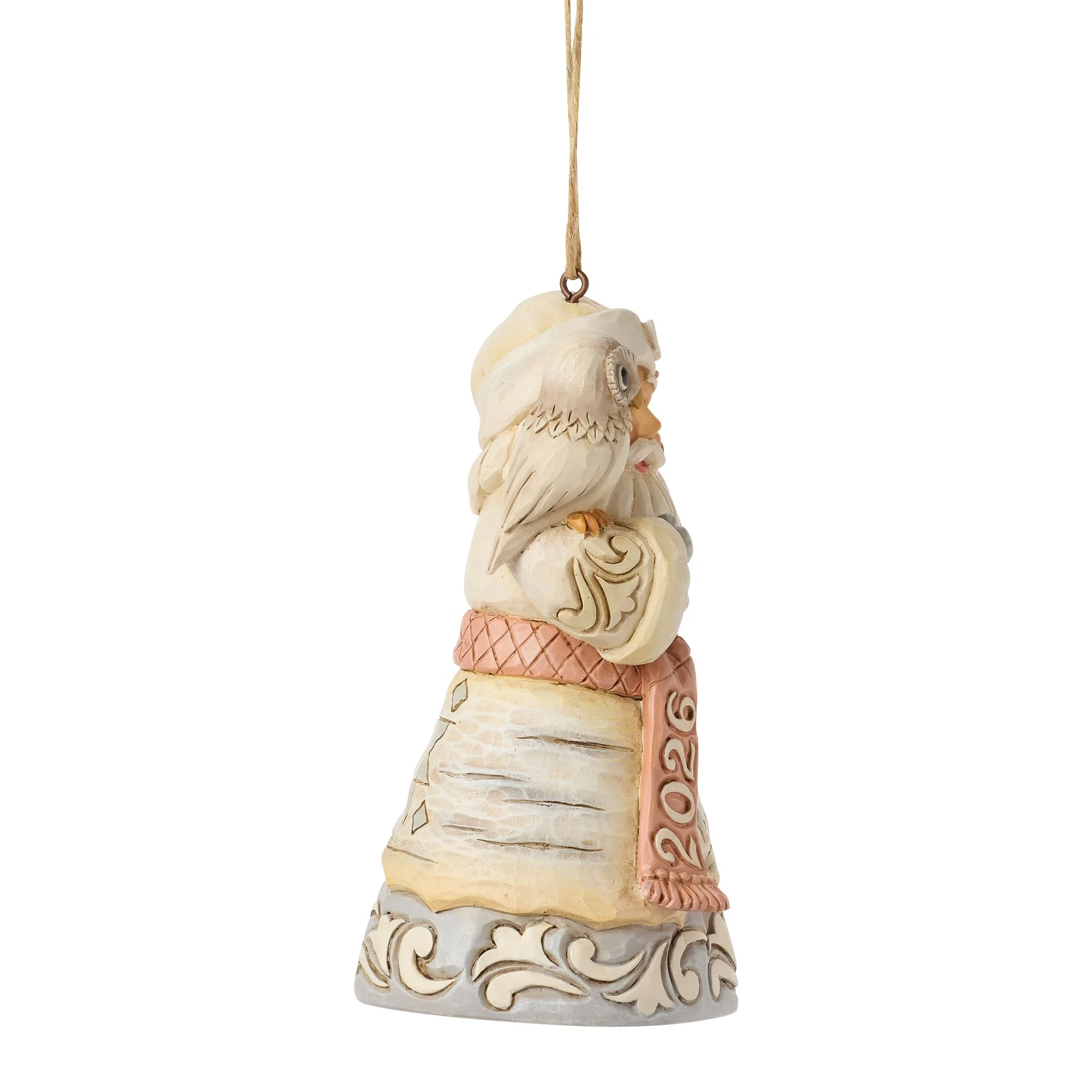 2026 White Woodland Santa Hanging Ornament - Image 5