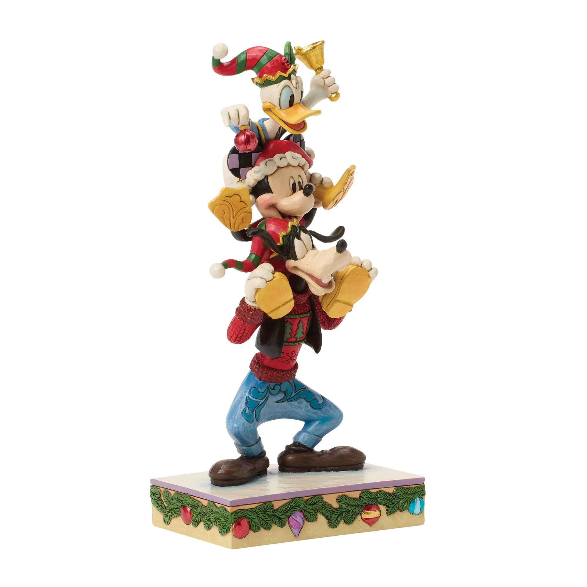A Holiday Pile Up (Mickey, Donald and Goofy Stacked Figurine) - Image 2