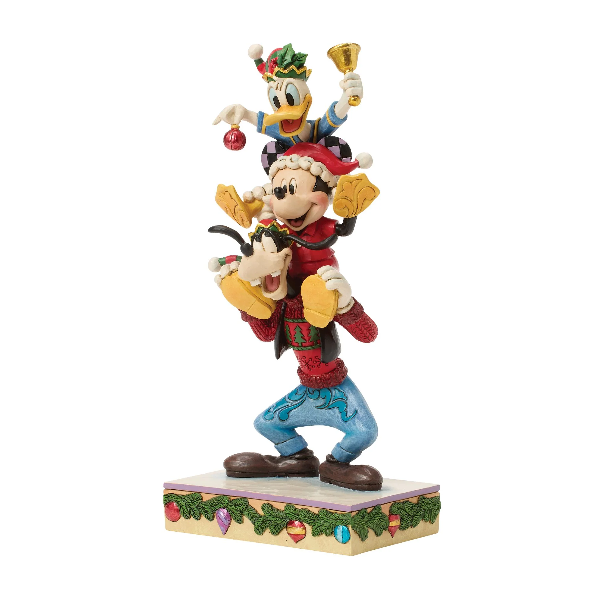 A Holiday Pile Up (Mickey, Donald and Goofy Stacked Figurine) - Image 3