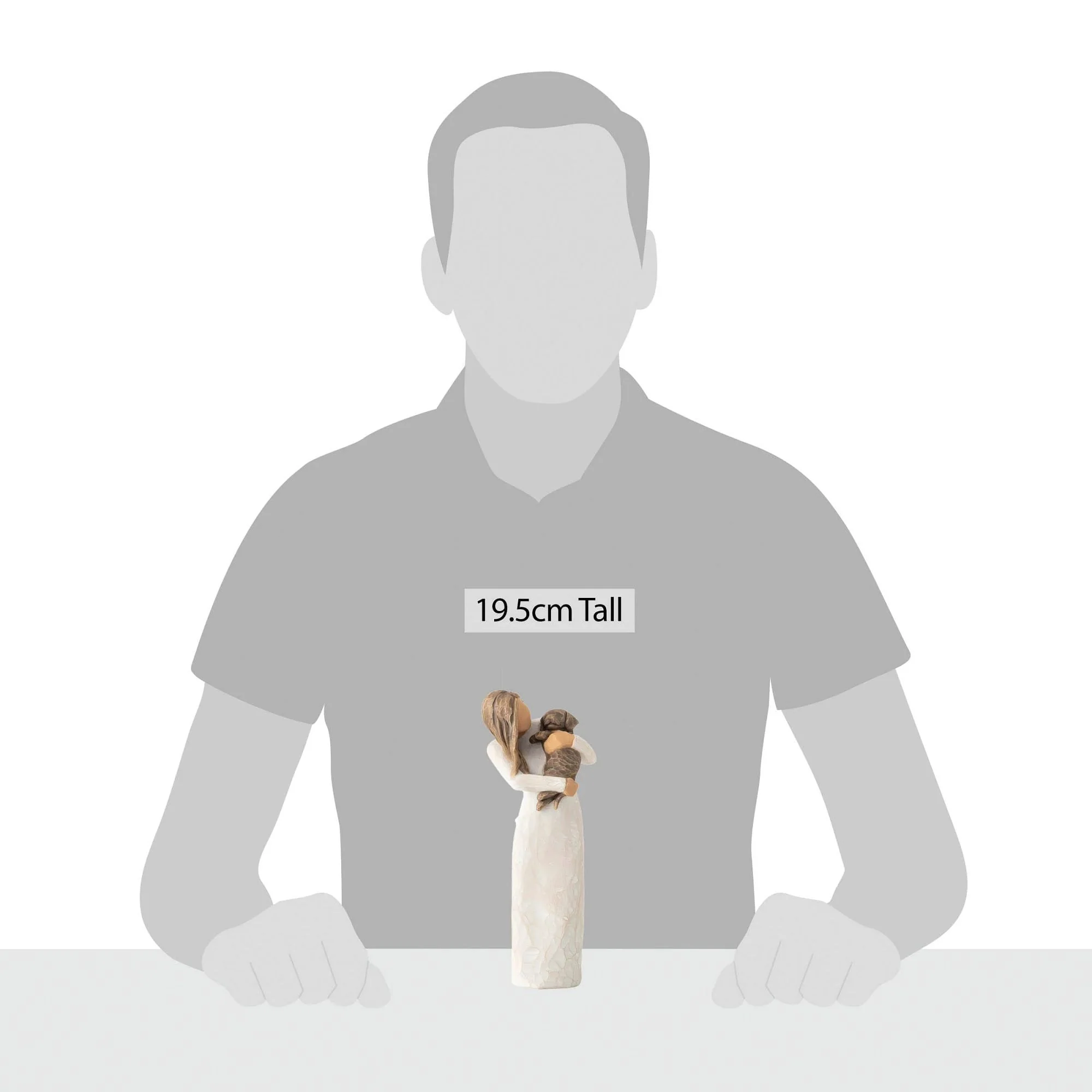 Adorable You (dark dog) Figurine by Willow Tree - Image 3