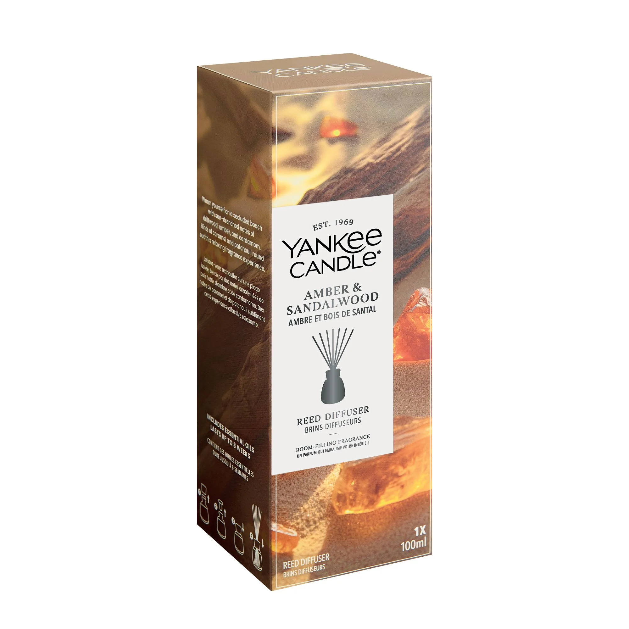 Amber & Sandalwood Reed Diffuser 100ml by Yankee Candle - Image 2