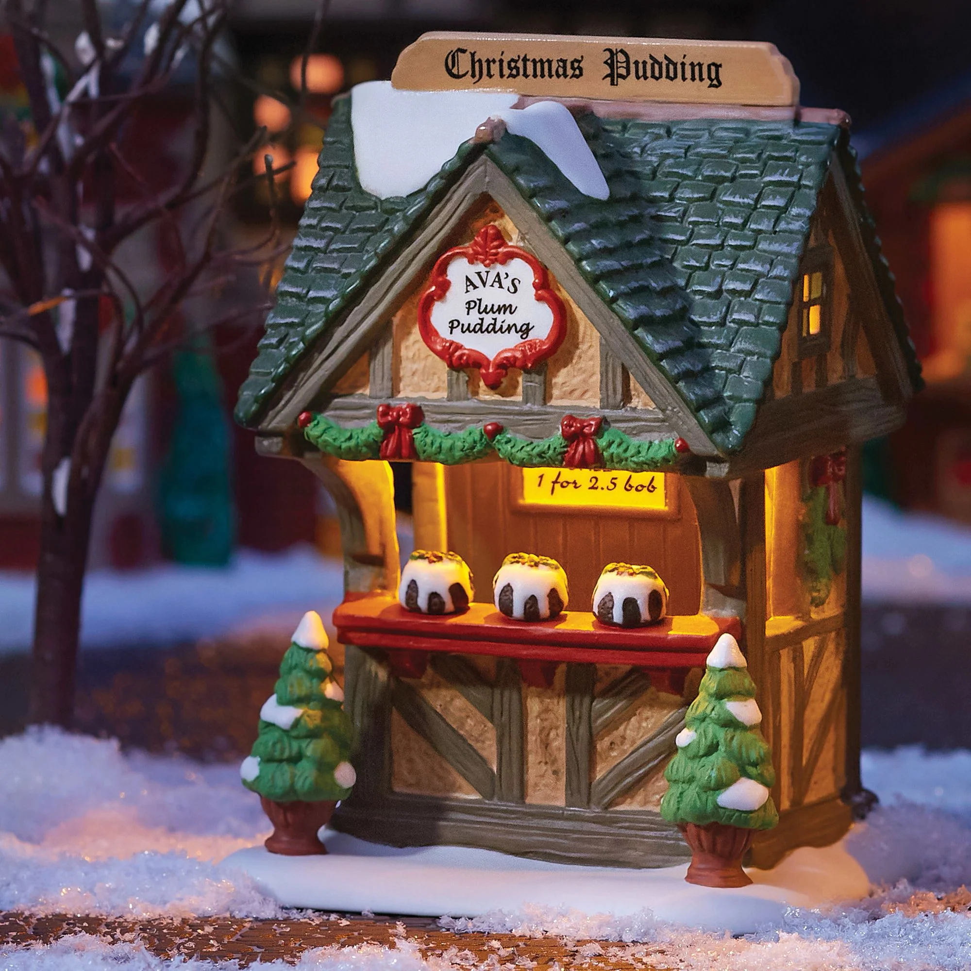 Ava's Plum Pudding Stall - Dickens Village - Image 2