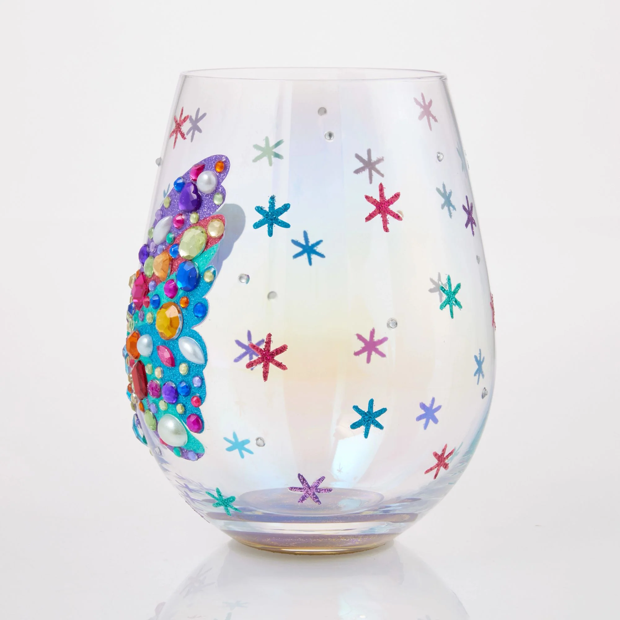 Bejewelled Butterfly Stemless Glass - Image 4