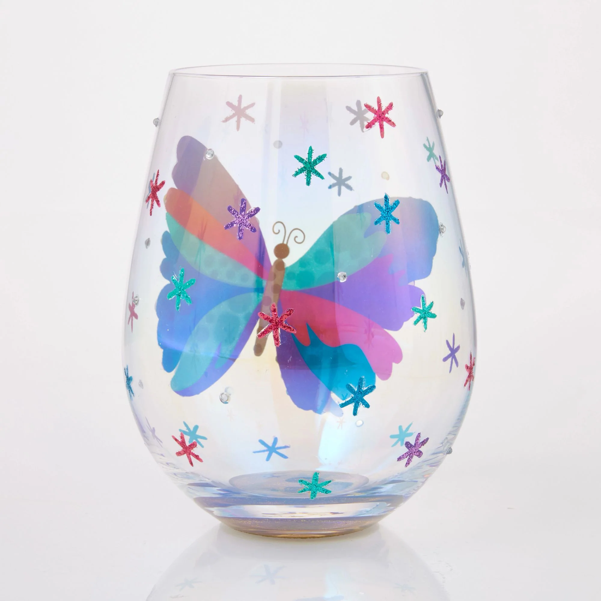 Bejewelled Butterfly Stemless Glass - Image 5