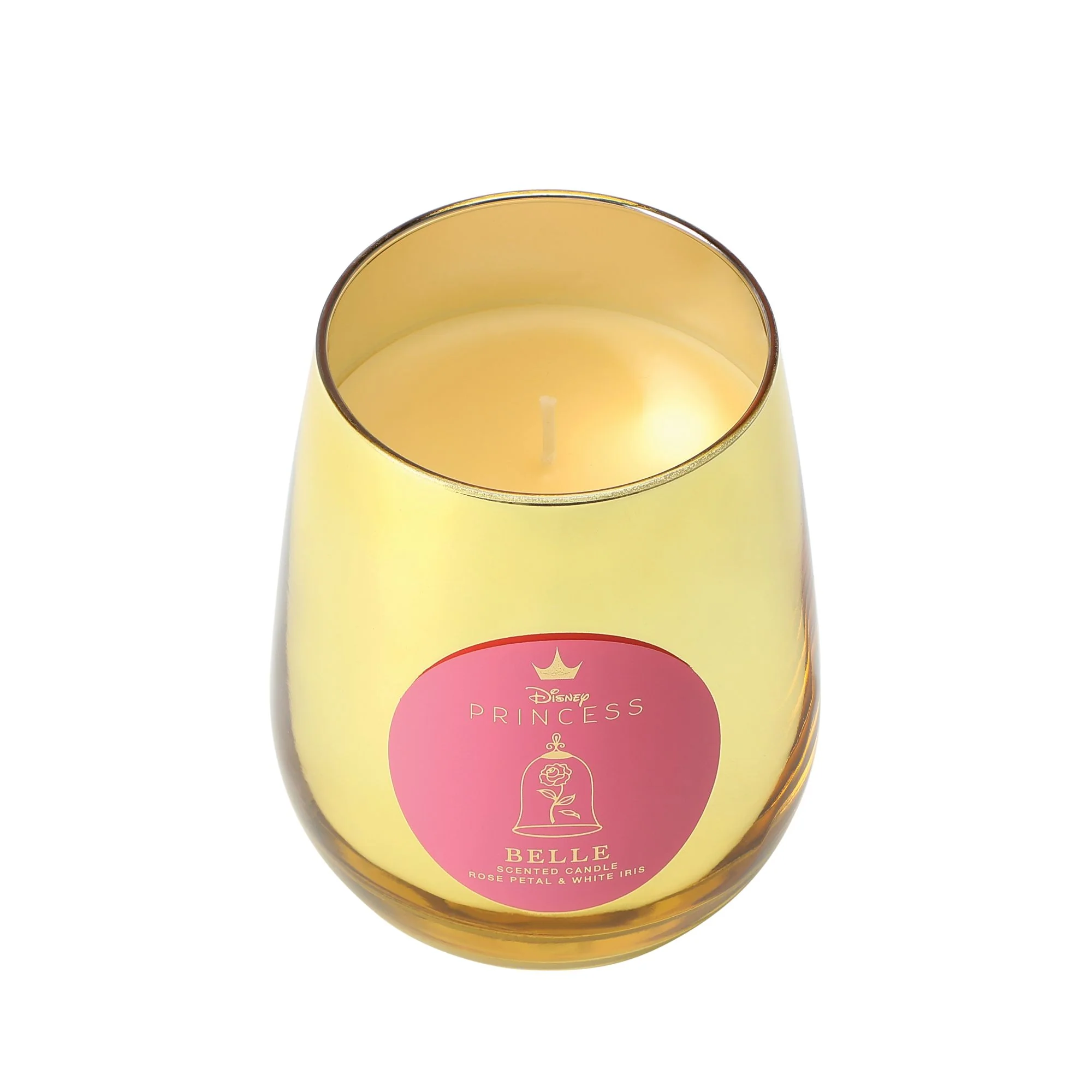 Belle Rose Petal & White Iris Foiled Glass Candle Candle - Image 3