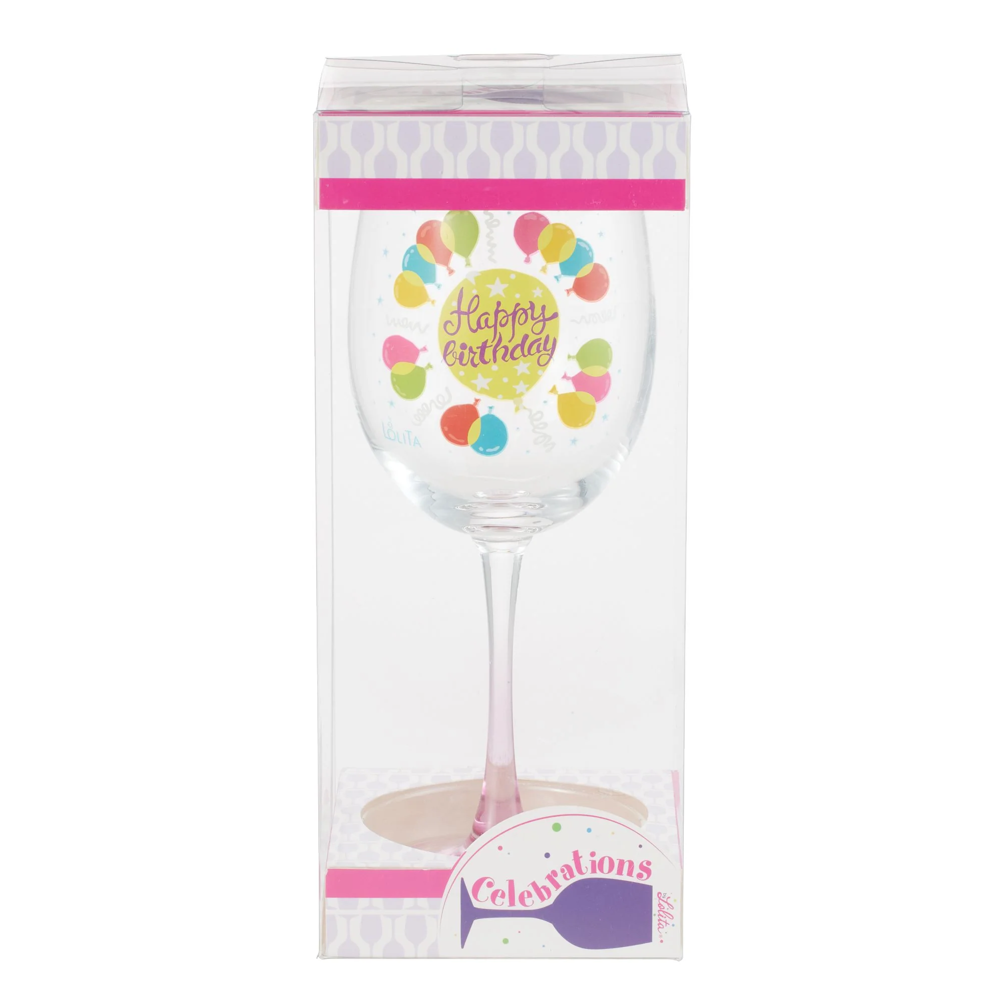 Birthday Balloons Wine Glass - Image 5
