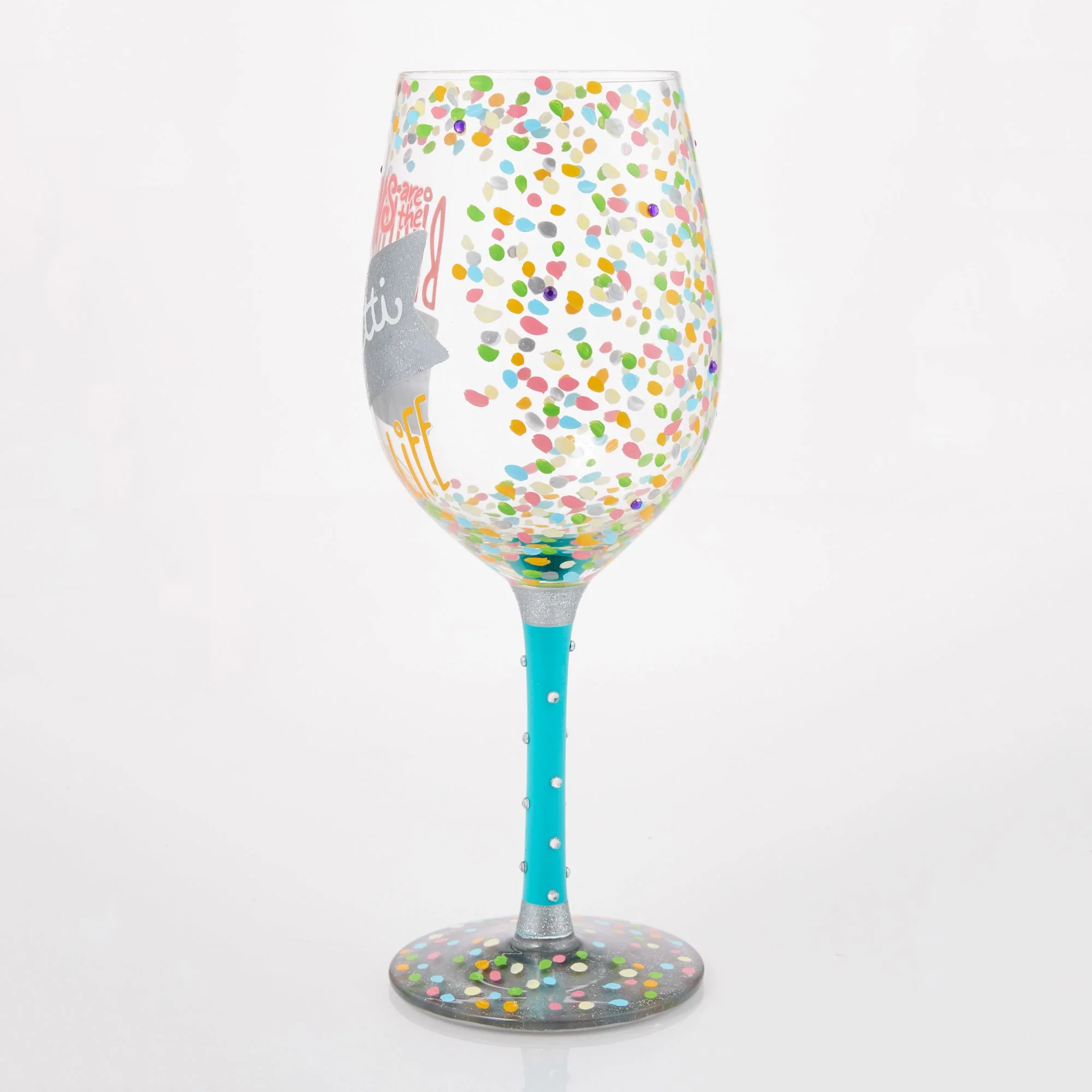 Birthdays are the Confetti of Life Wine Glass - Image 3