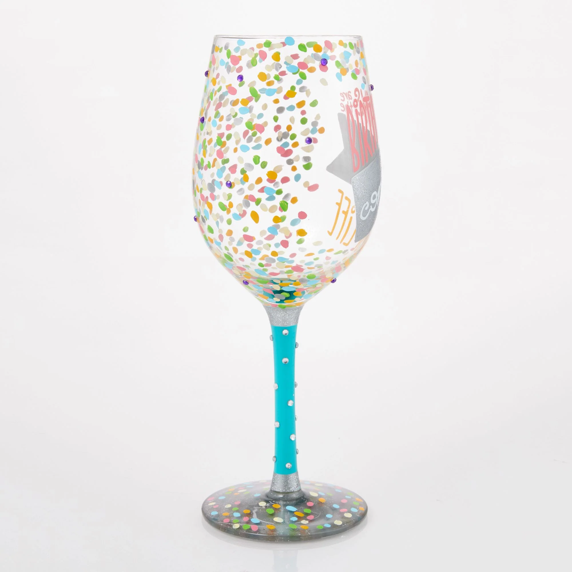 Birthdays are the Confetti of Life Wine Glass - Image 5