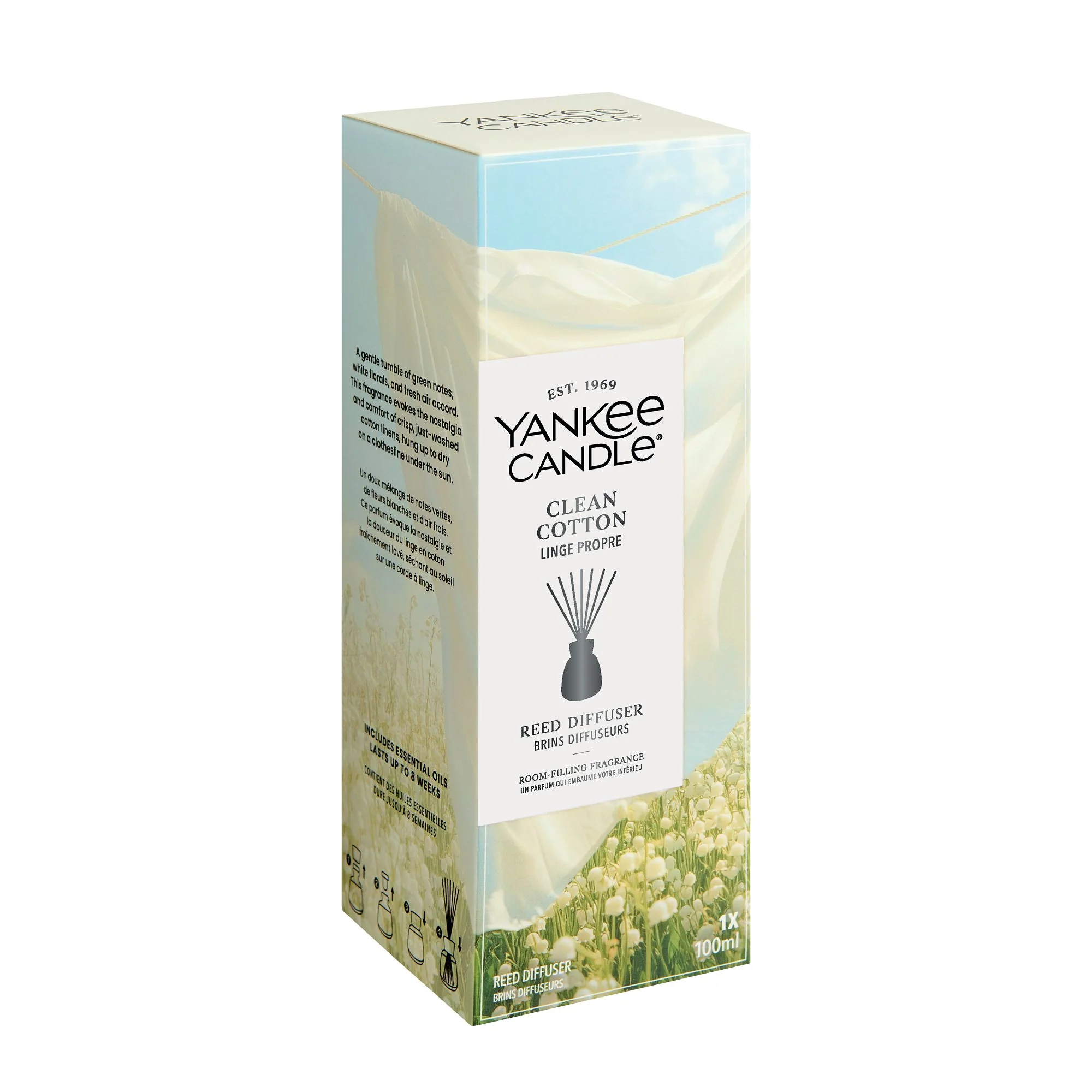 Clean Cotton Reed Diffuser 100ml by Yankee Candle - Image 2