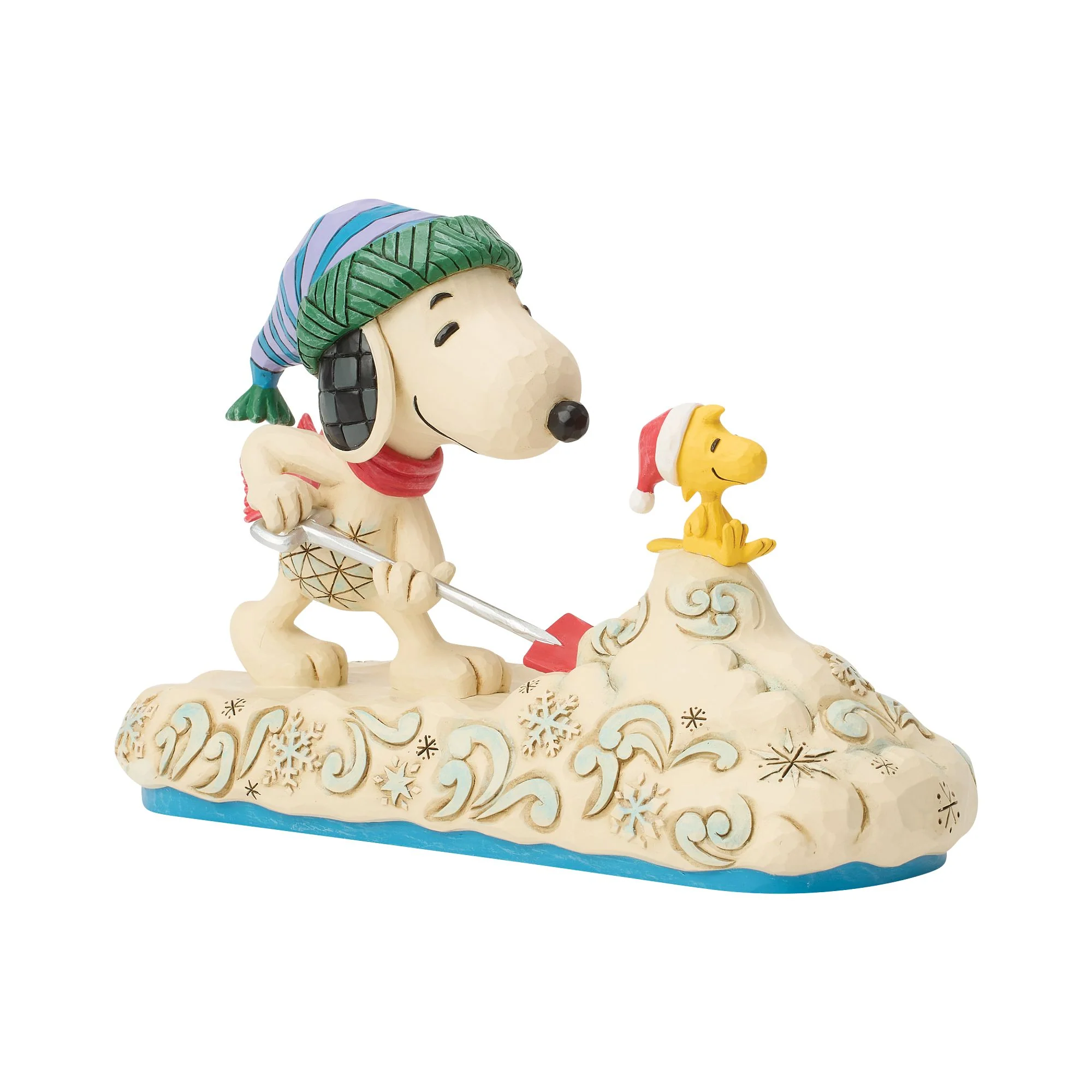Clearing the Way for Christmas (Snoopy Shovelling Snow with Woodstock Figurine) - Image 3