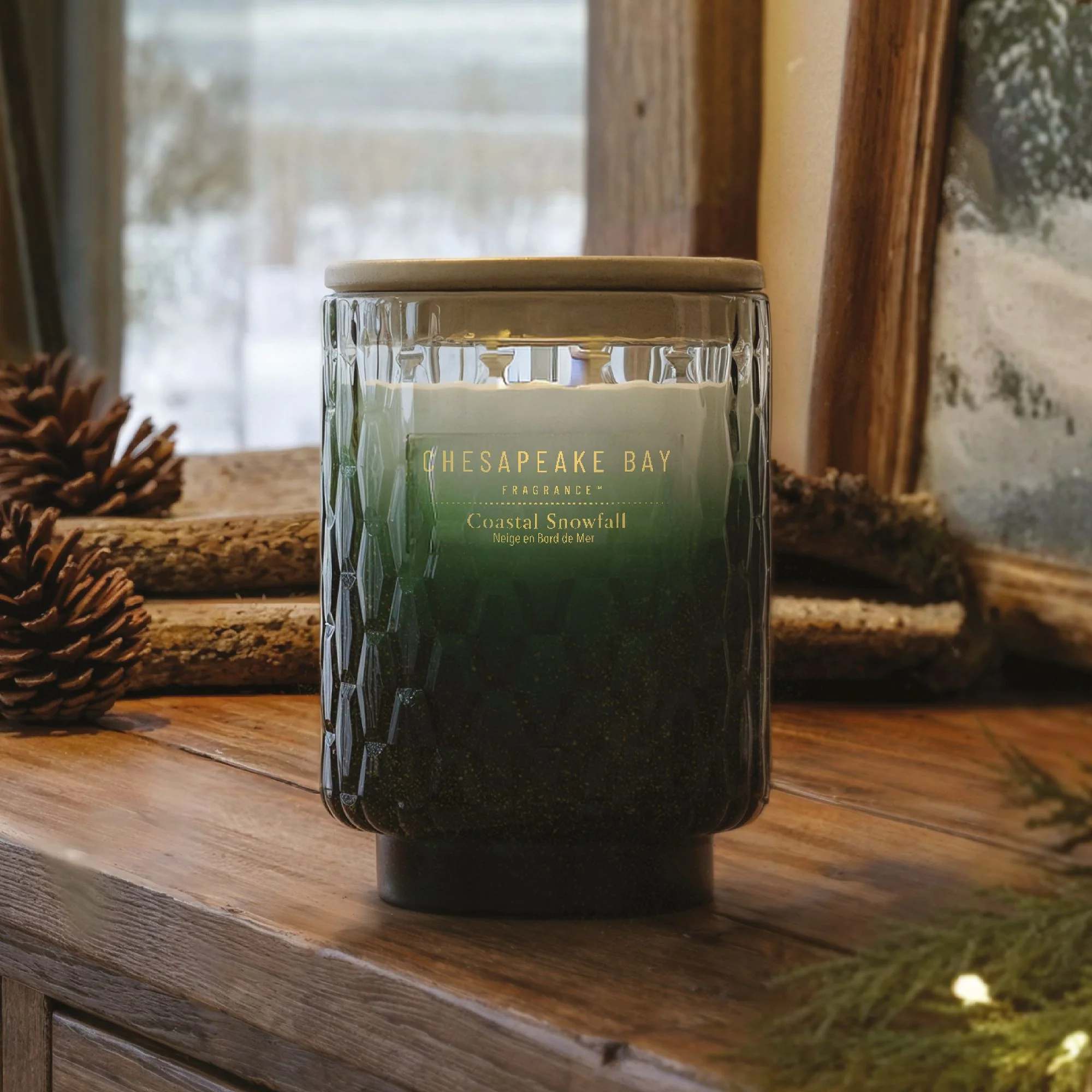 Coastal Snowfall Medium Jar By Chesapeake Bay - Image 2