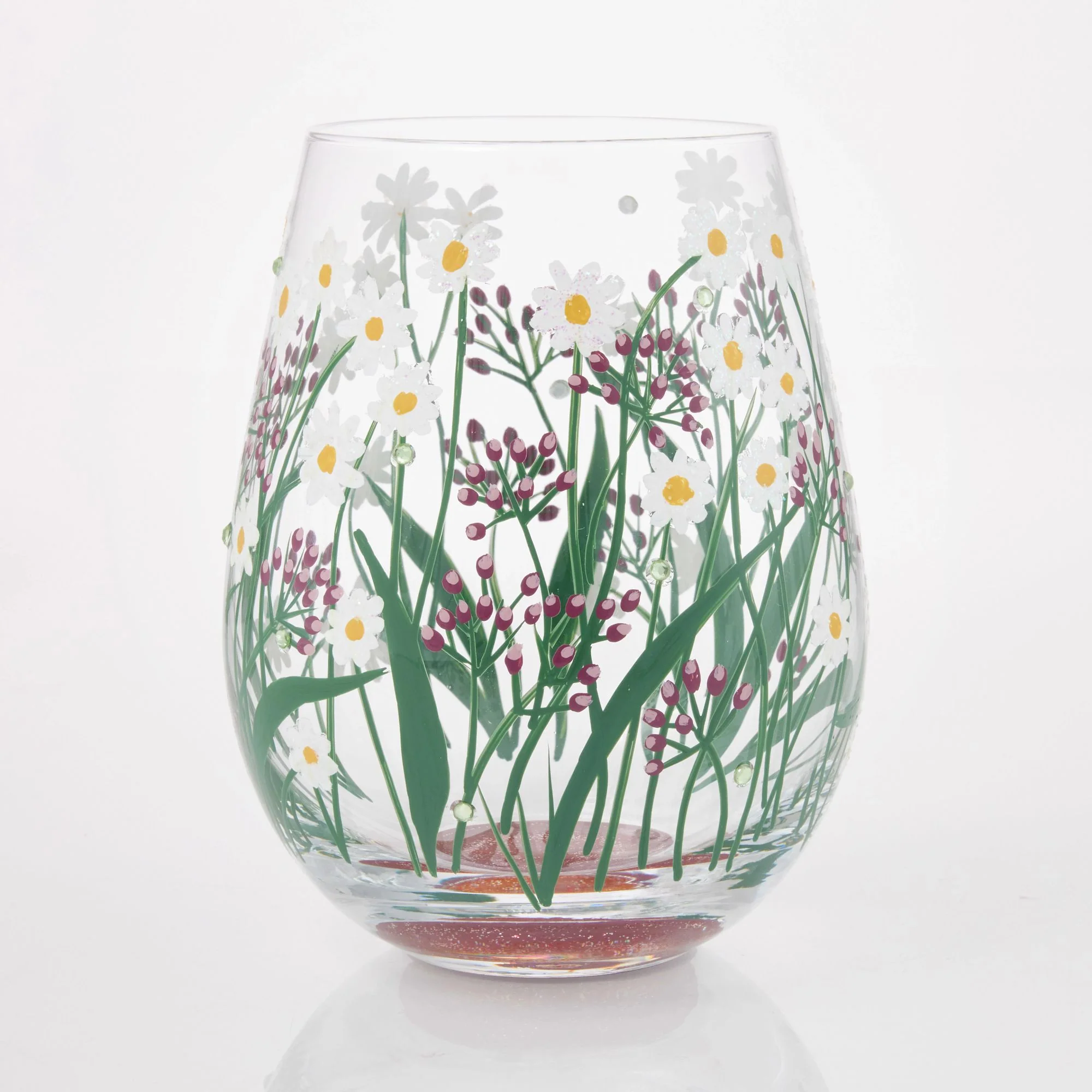 Delicate Florals Stemless Glass - Image 3