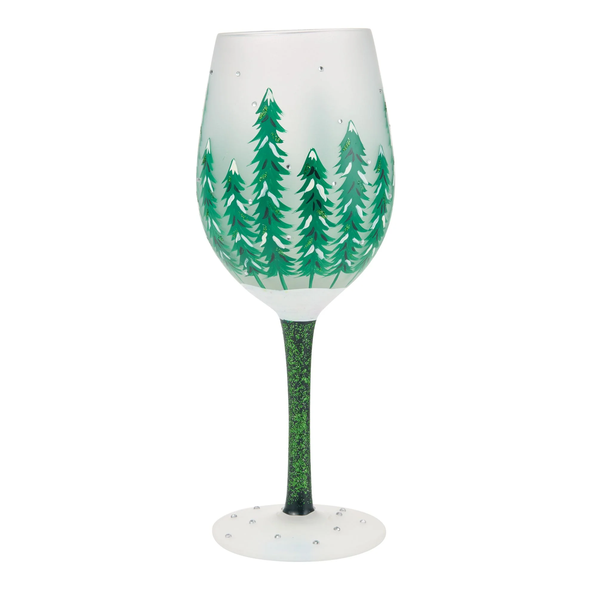 Emerald Holiday Wine Glass - Image 3