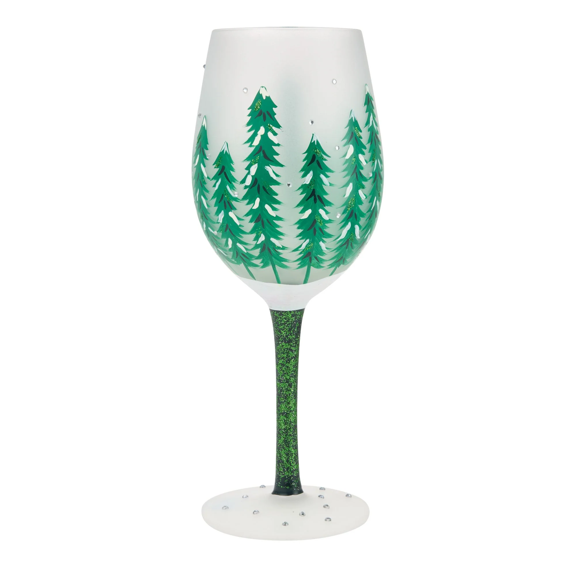Emerald Holiday Wine Glass - Image 4