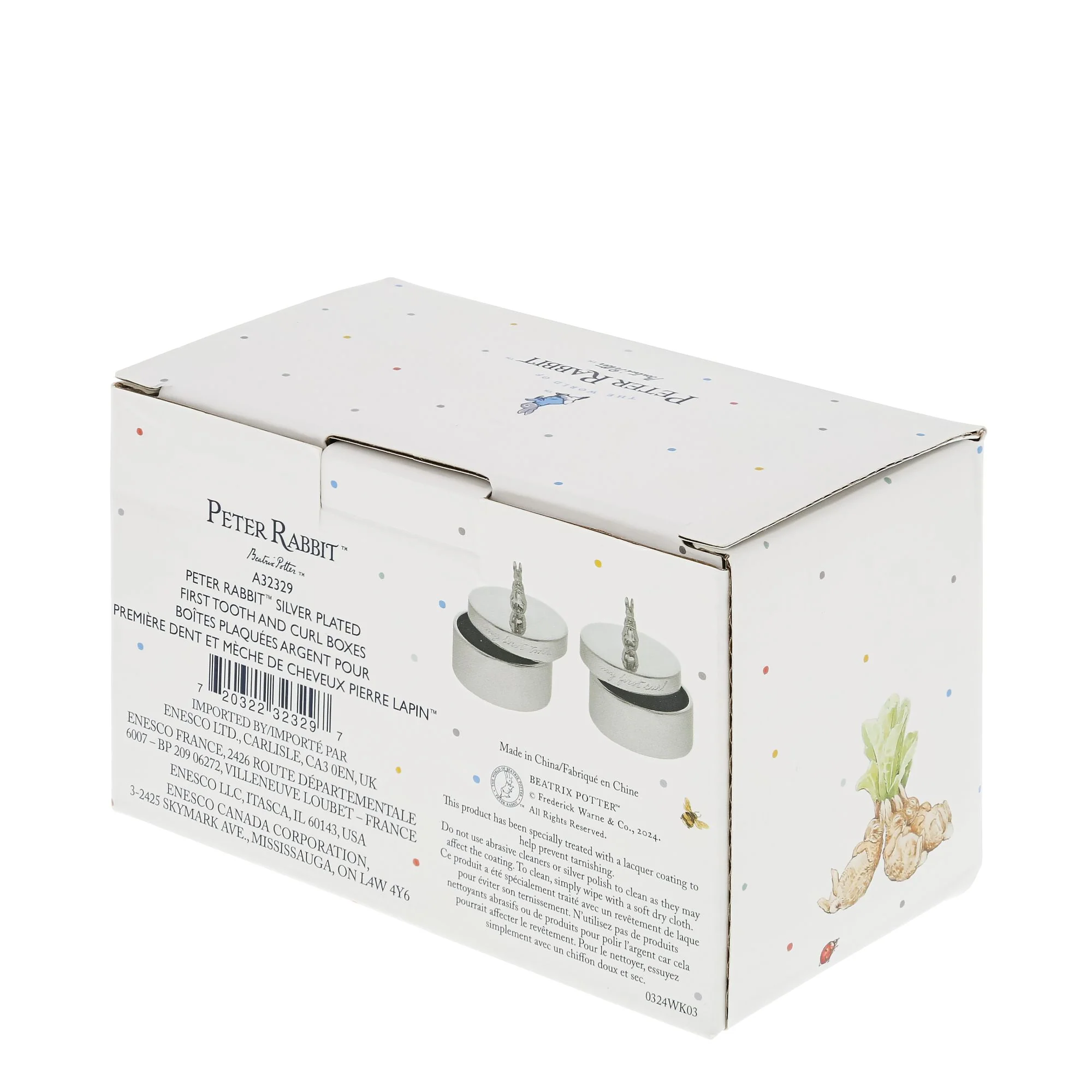 Peter Rabbit Silver Plated First Tooth and Curl Box - Image 7