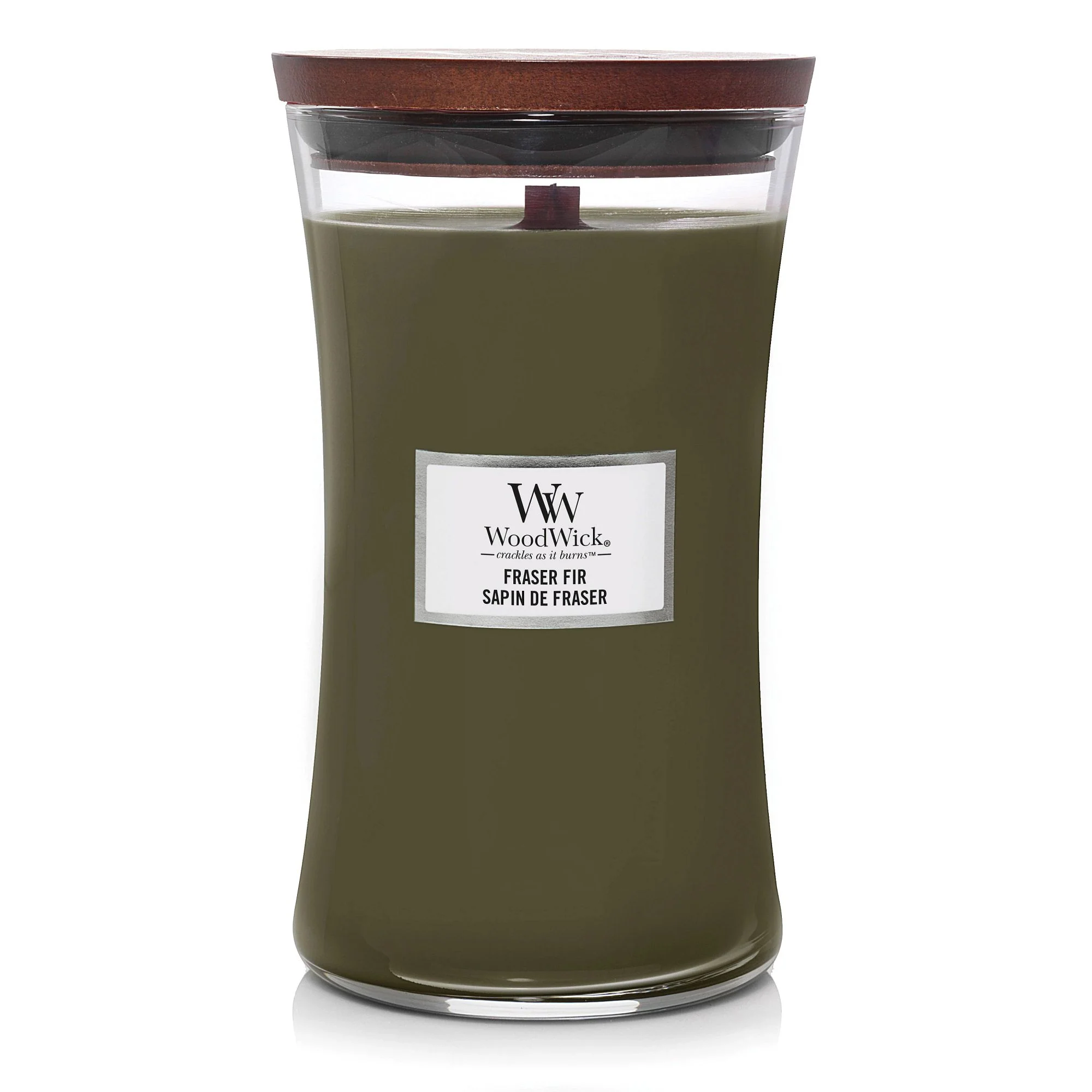 Frasier Fir Large Hourglass Wood Wick Candle