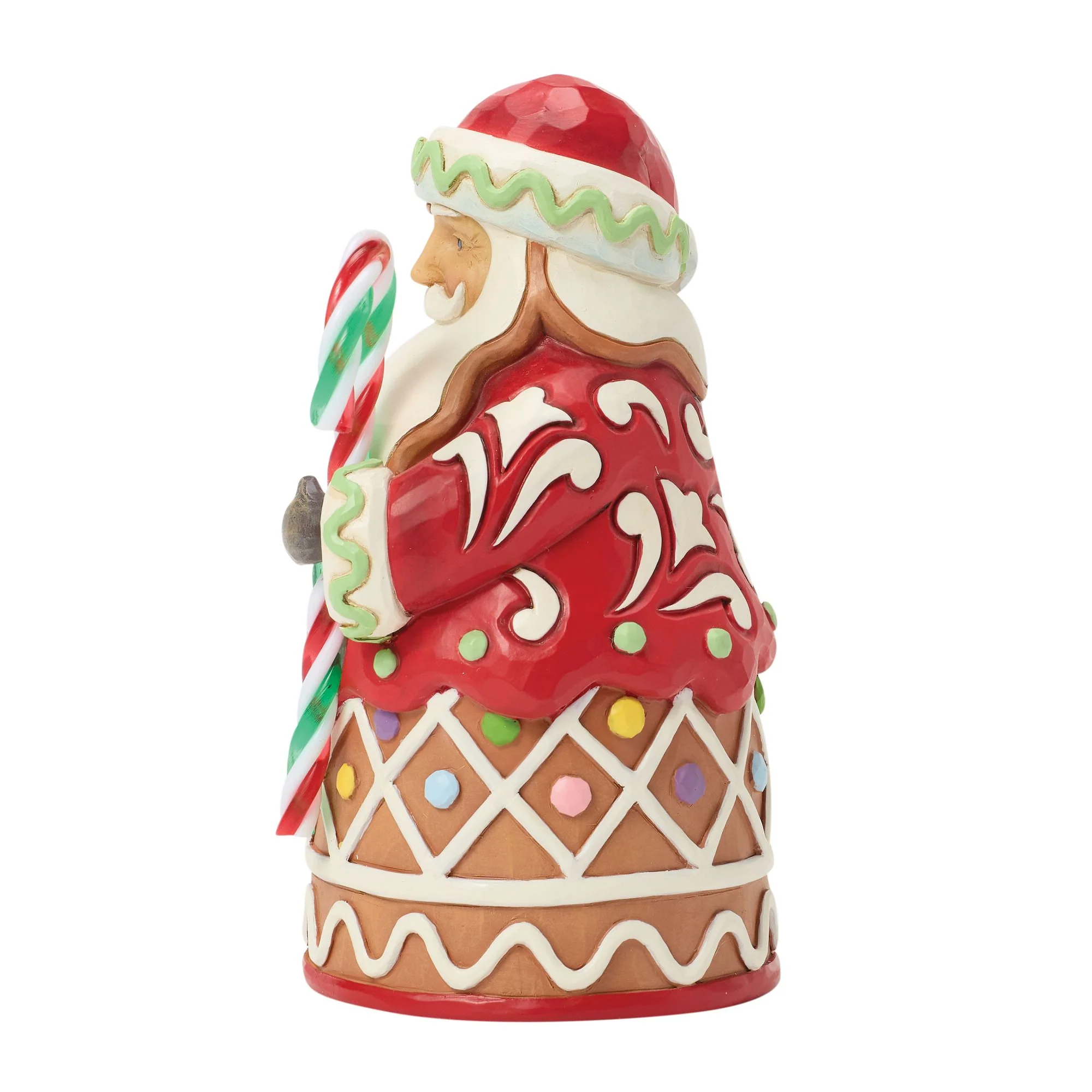 Gingerbread Santa with Candy Cane Pint Figurine - Image 2