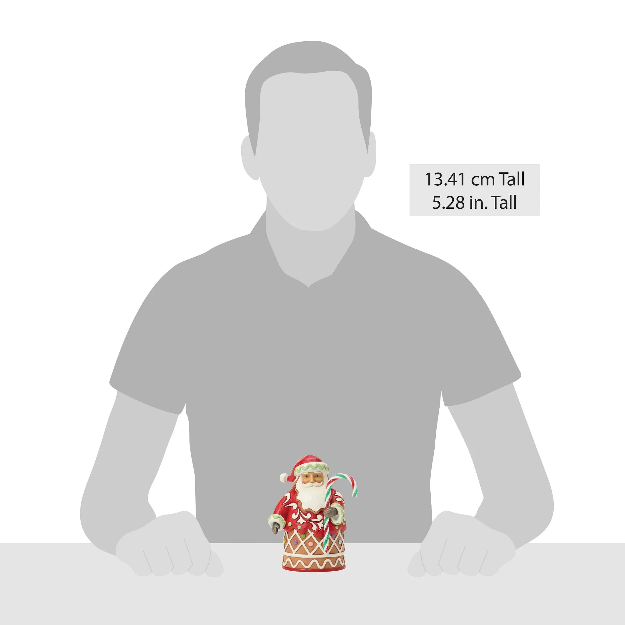 Gingerbread Santa with Candy Cane Pint Figurine - Image 5