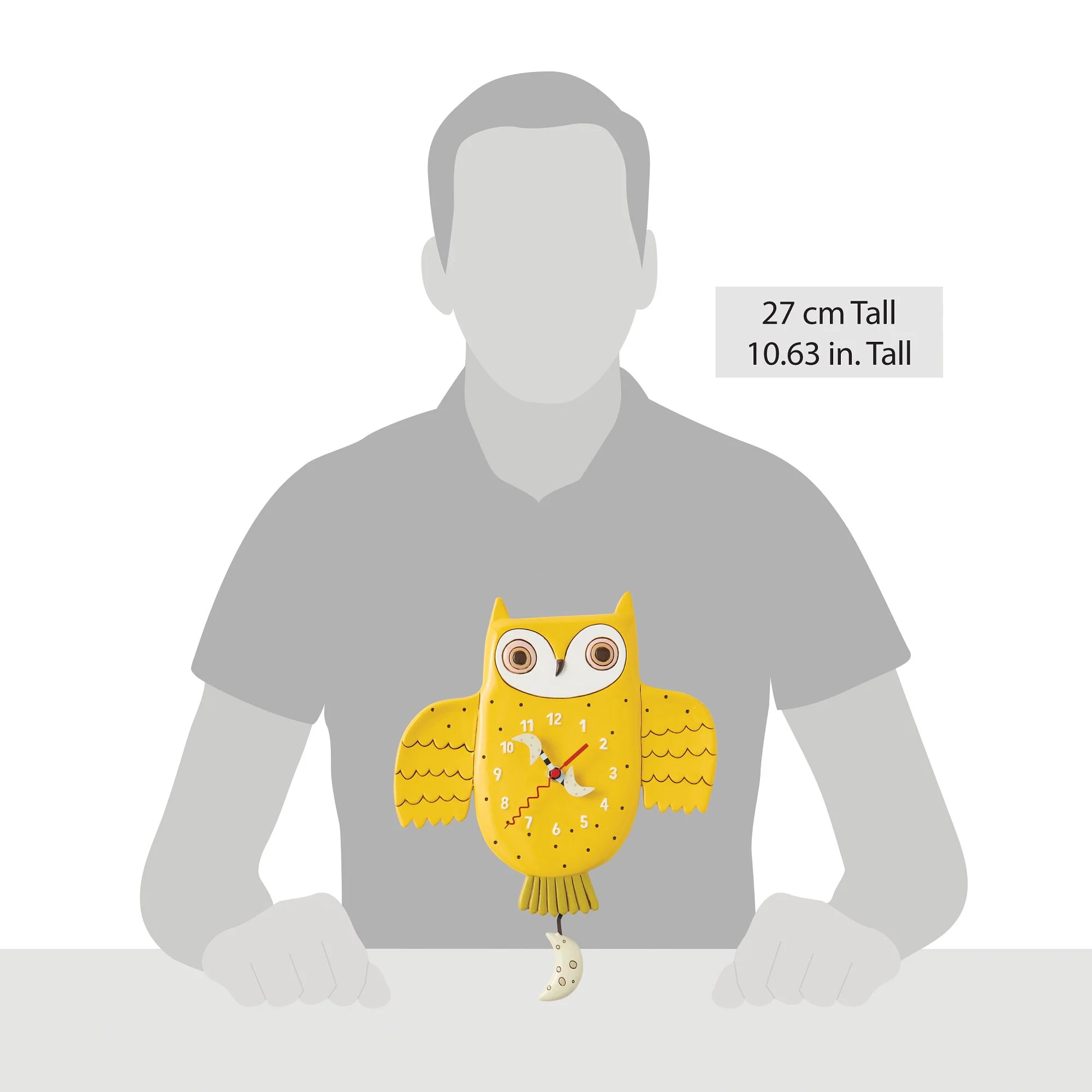 Golden Hoot Wall Clock by Allen Designs - Image 5
