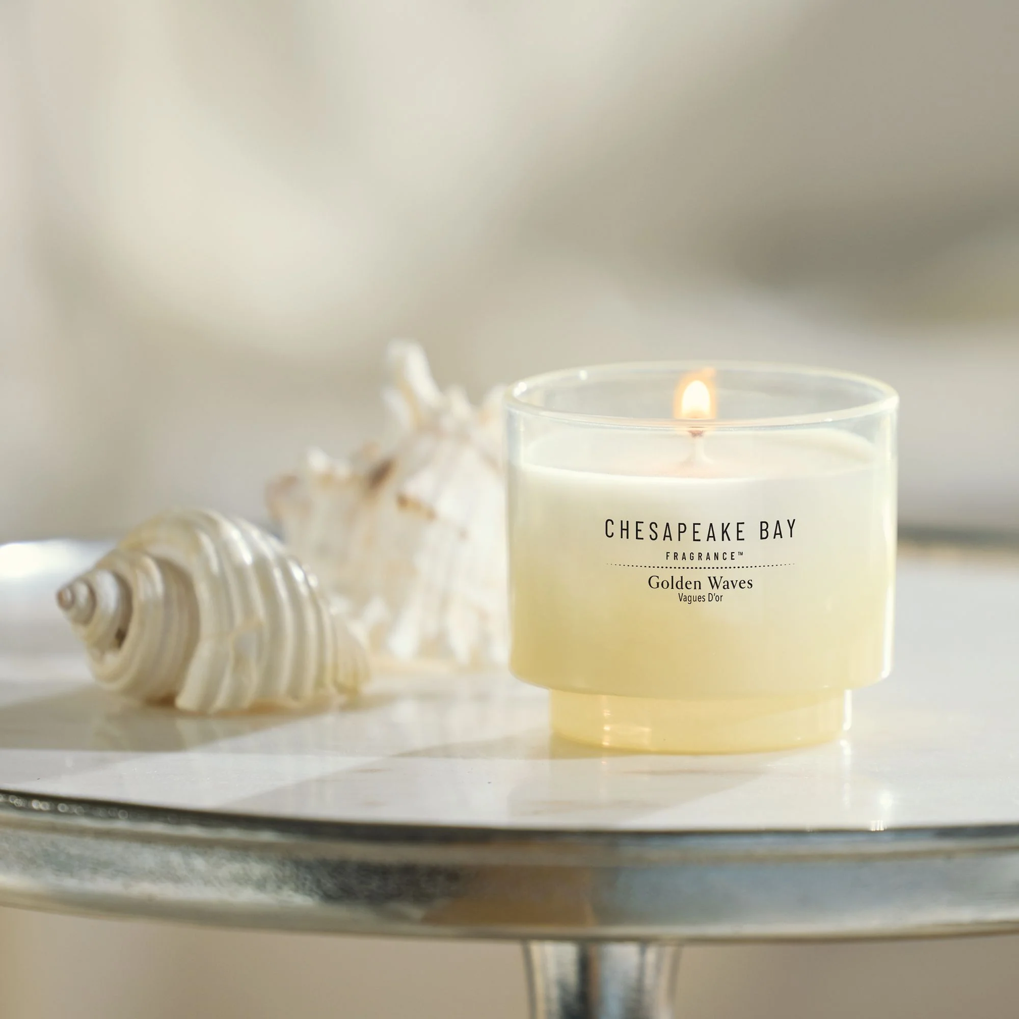 Golden Waves Small Candle by Chesapeake Bay - Image 2