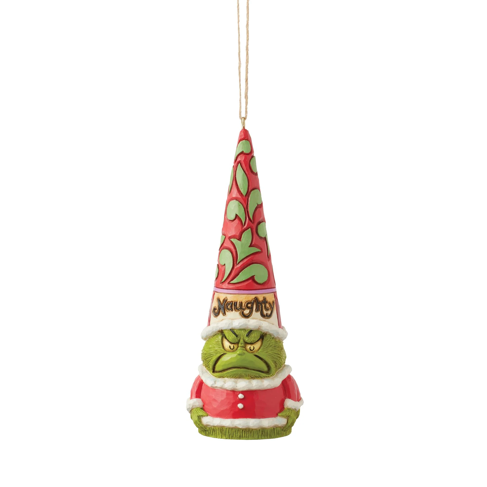 Grinch Naught Nice Gnome Hanging Ornament - The Grinch by Jim Shore - Image 3