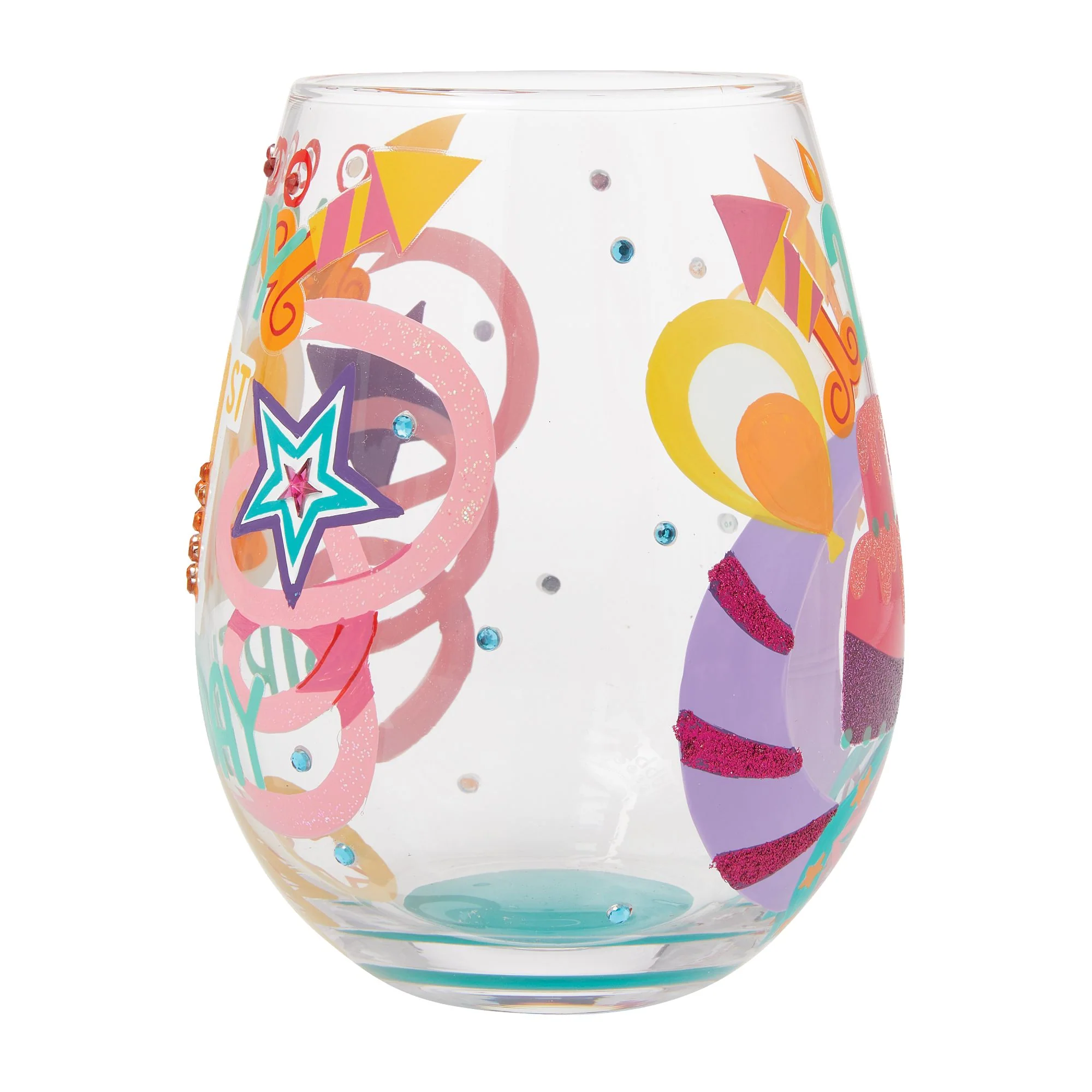 Happy 21st Birthday Stemless Wine Glass by Lolita - Image 3