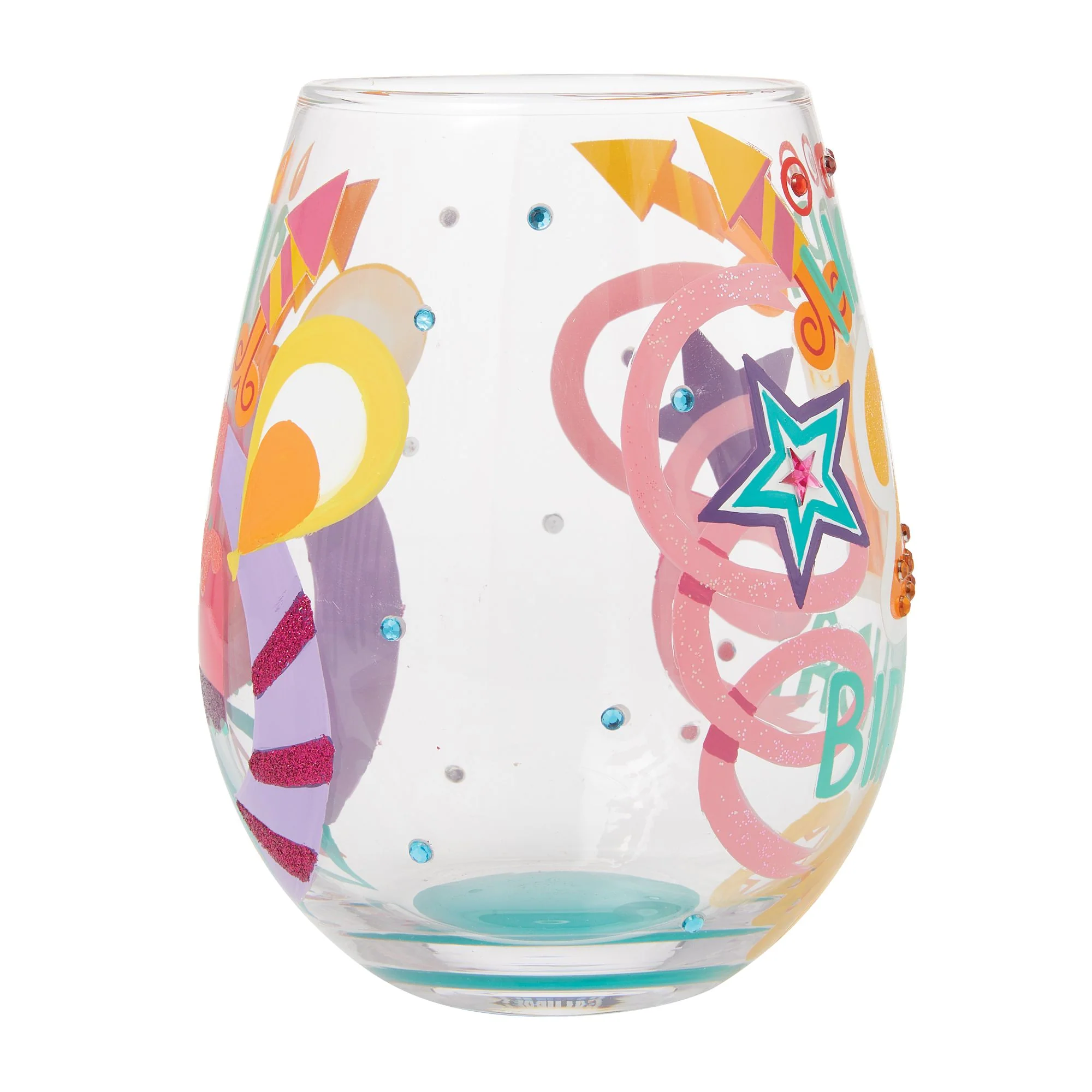 Happy 21st Birthday Stemless Wine Glass by Lolita - Image 5