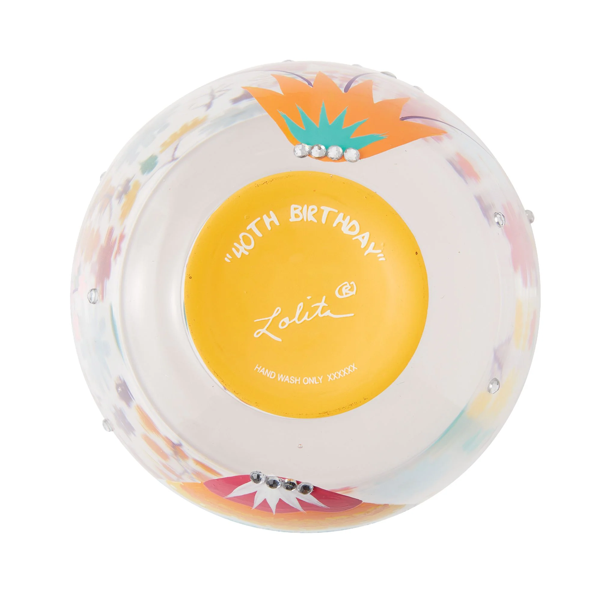 Happy 40th Birthday Stemless Wine Glass by Lolita - Image 6