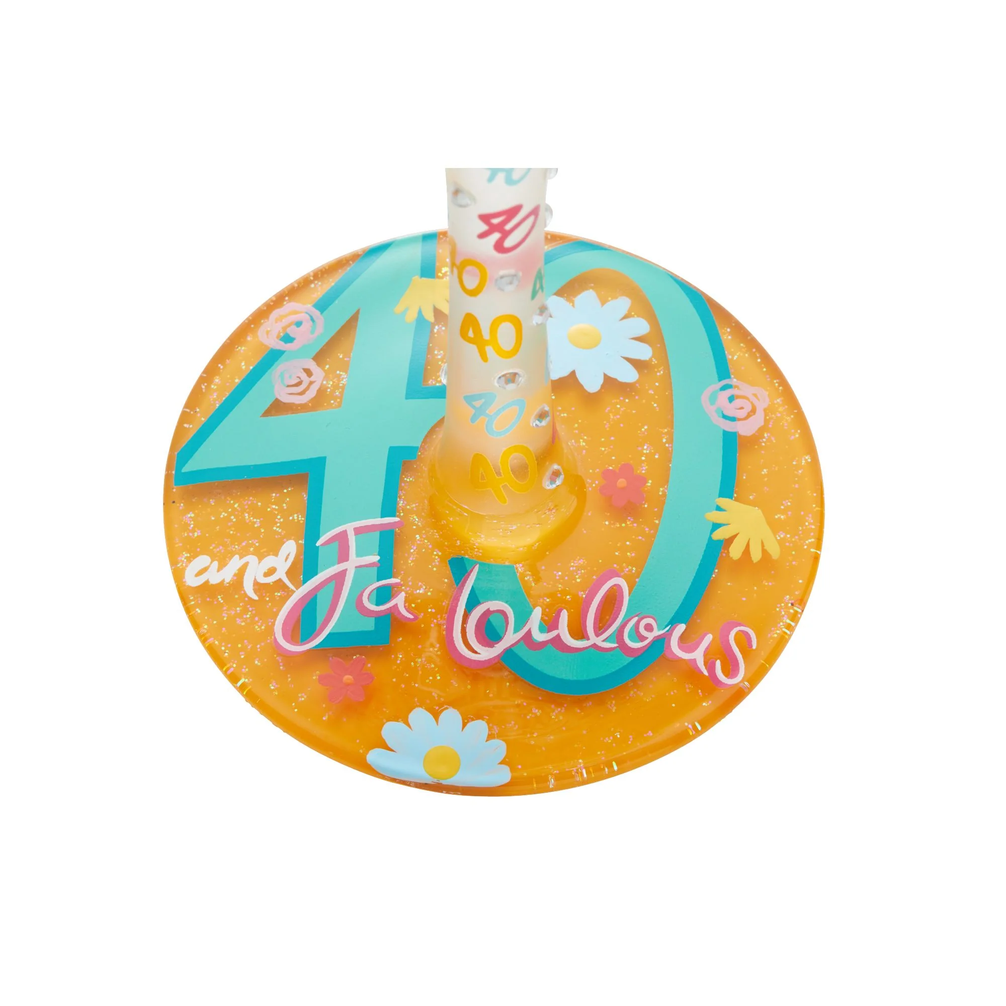 Happy 40th Birthday Wine Glass - Image 4