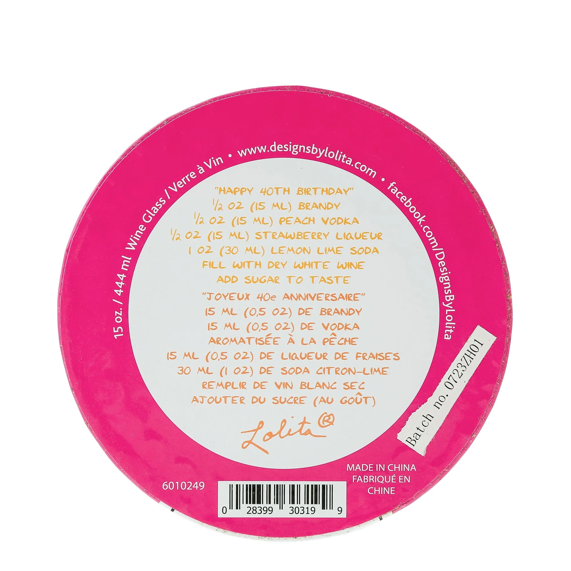 Happy 40th Birthday Wine Glass - Image 8