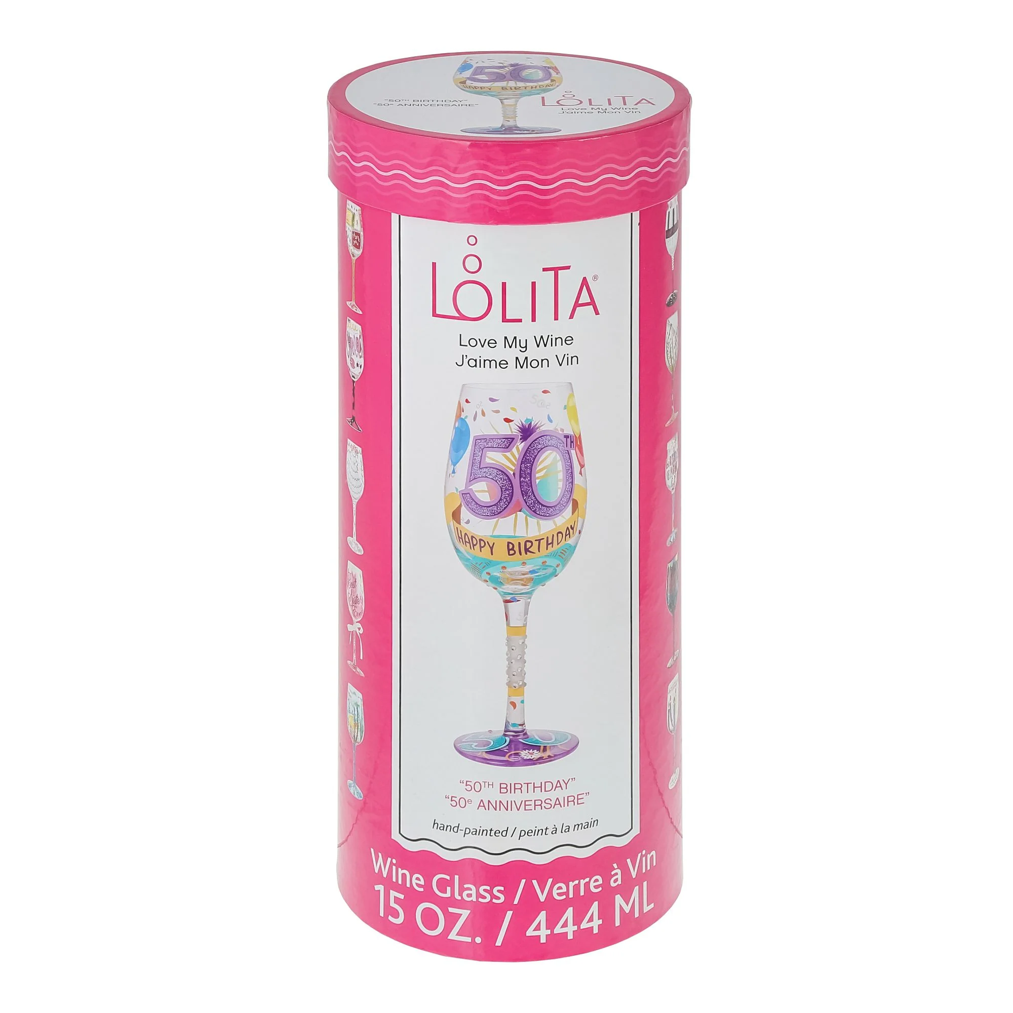 Happy 50th Birthday Wine Glass by Lolita - Image 8