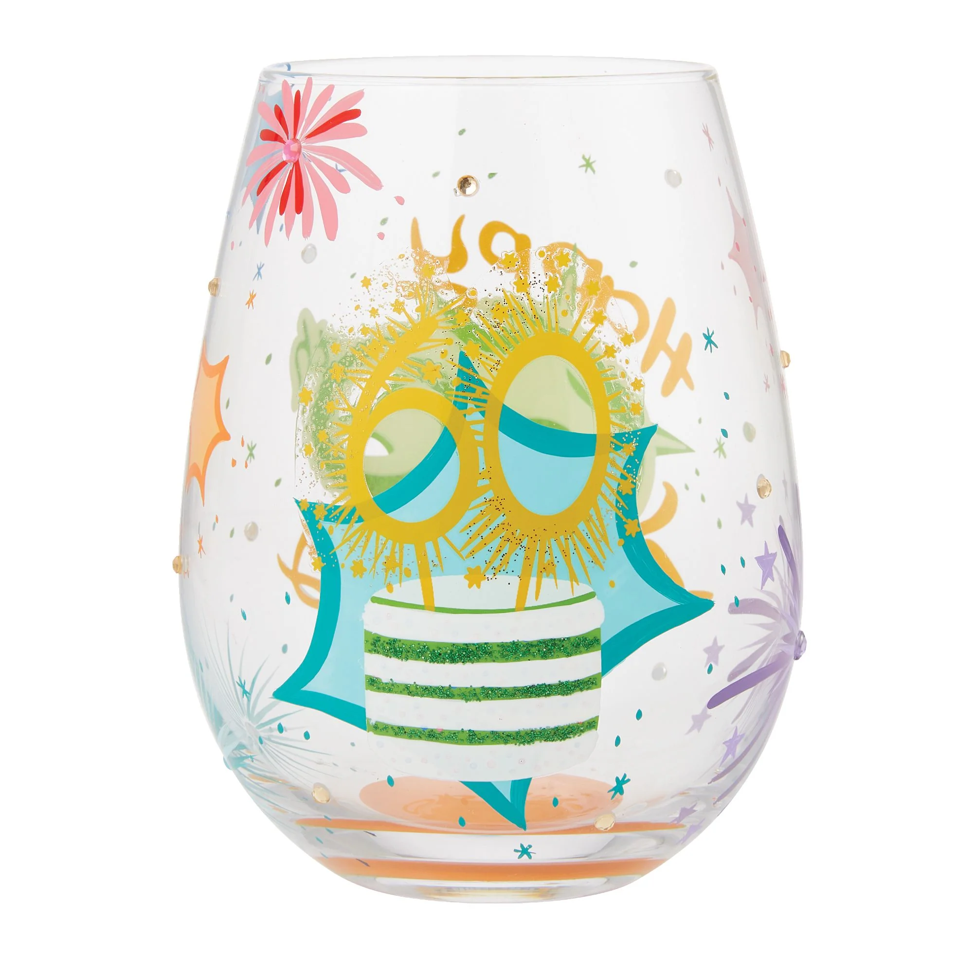 Happy 60th Birthday Stemless Wine Glass by Lolita - Image 4