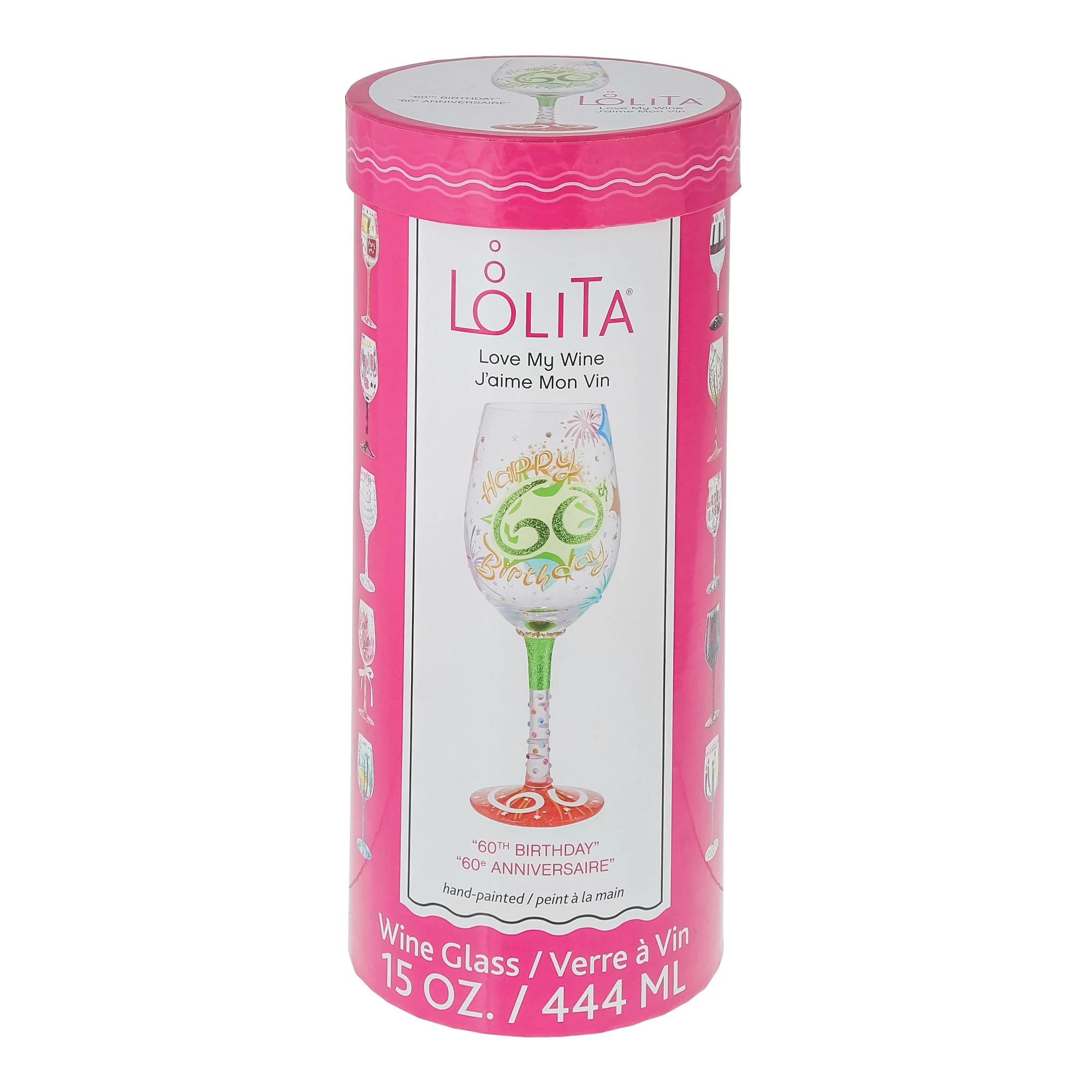 Happy 60th Birthday Wine Glass by Lolita - Image 8