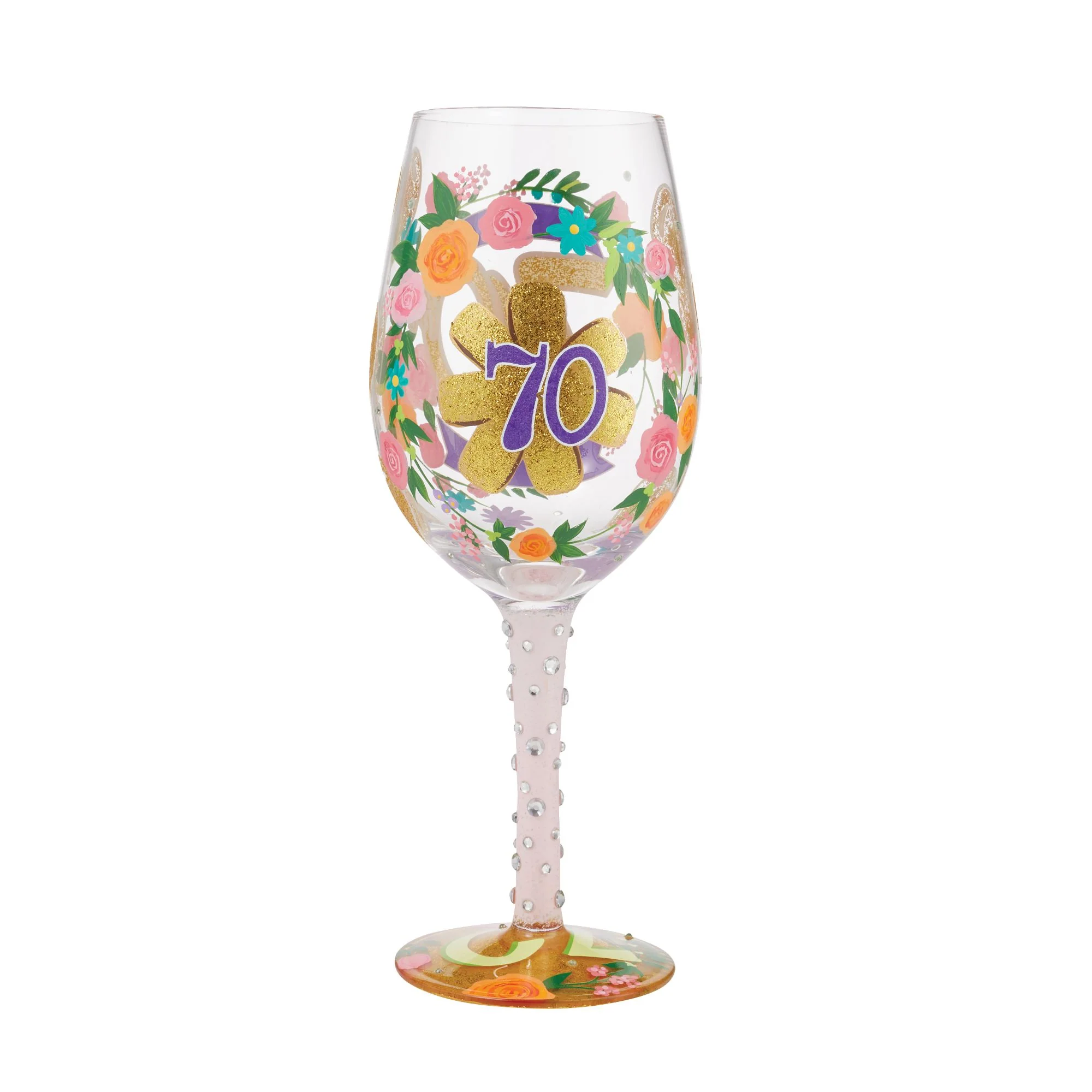 Happy 70th Birthday Wine Glass by Lolita - Image 4