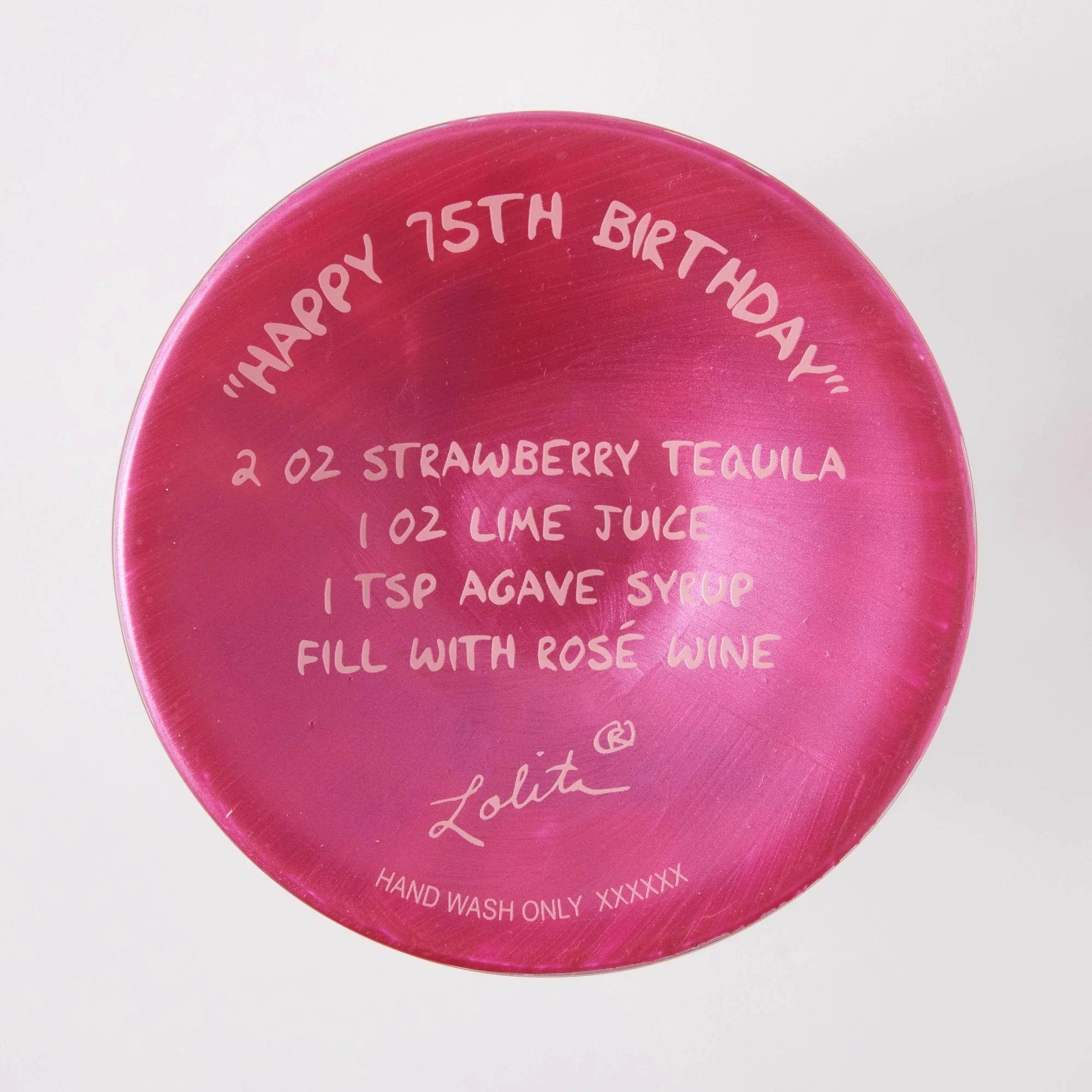 Happy 75th Birthday Wine Glass - Image 7