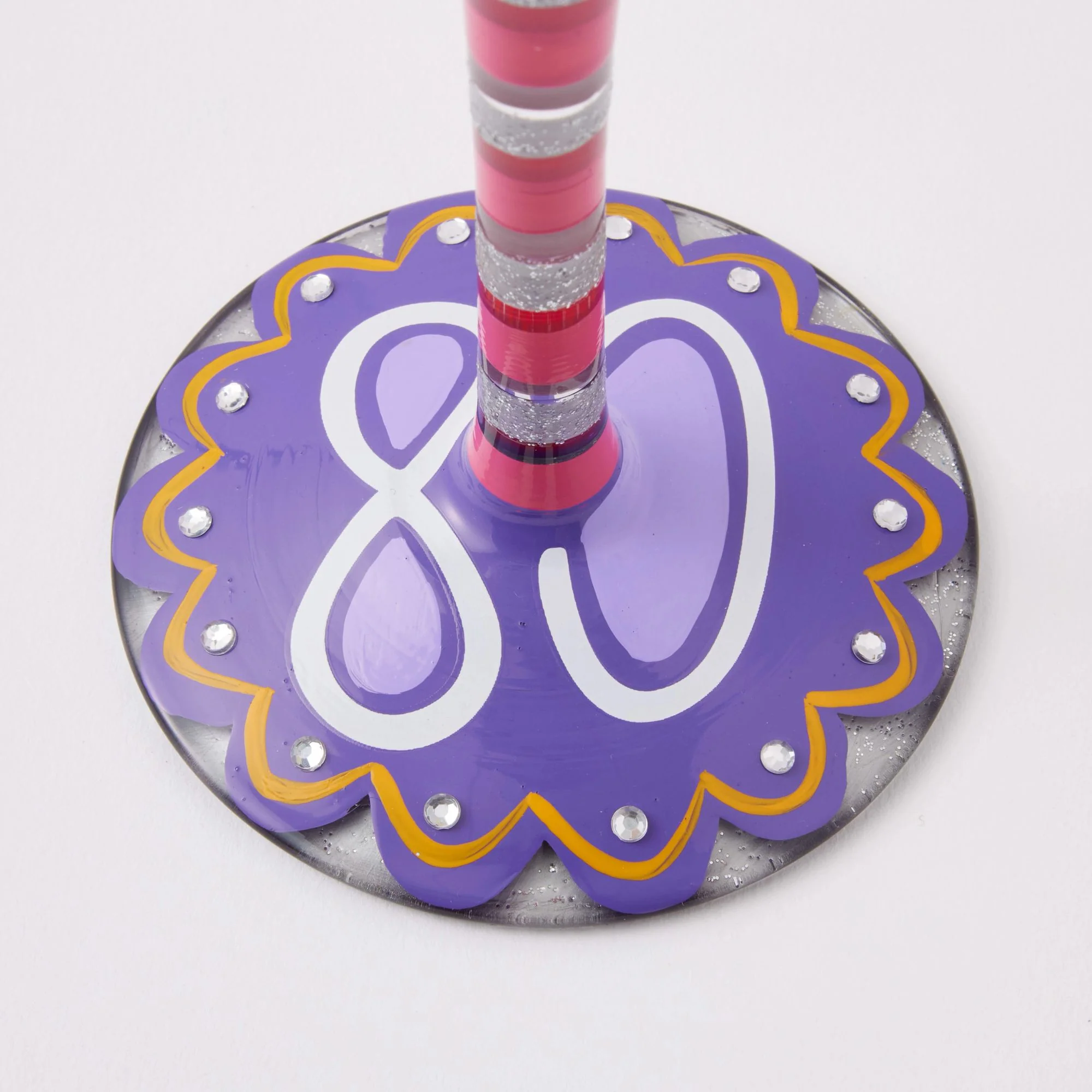 Happy 80th Birthday Wine Glass - Image 6