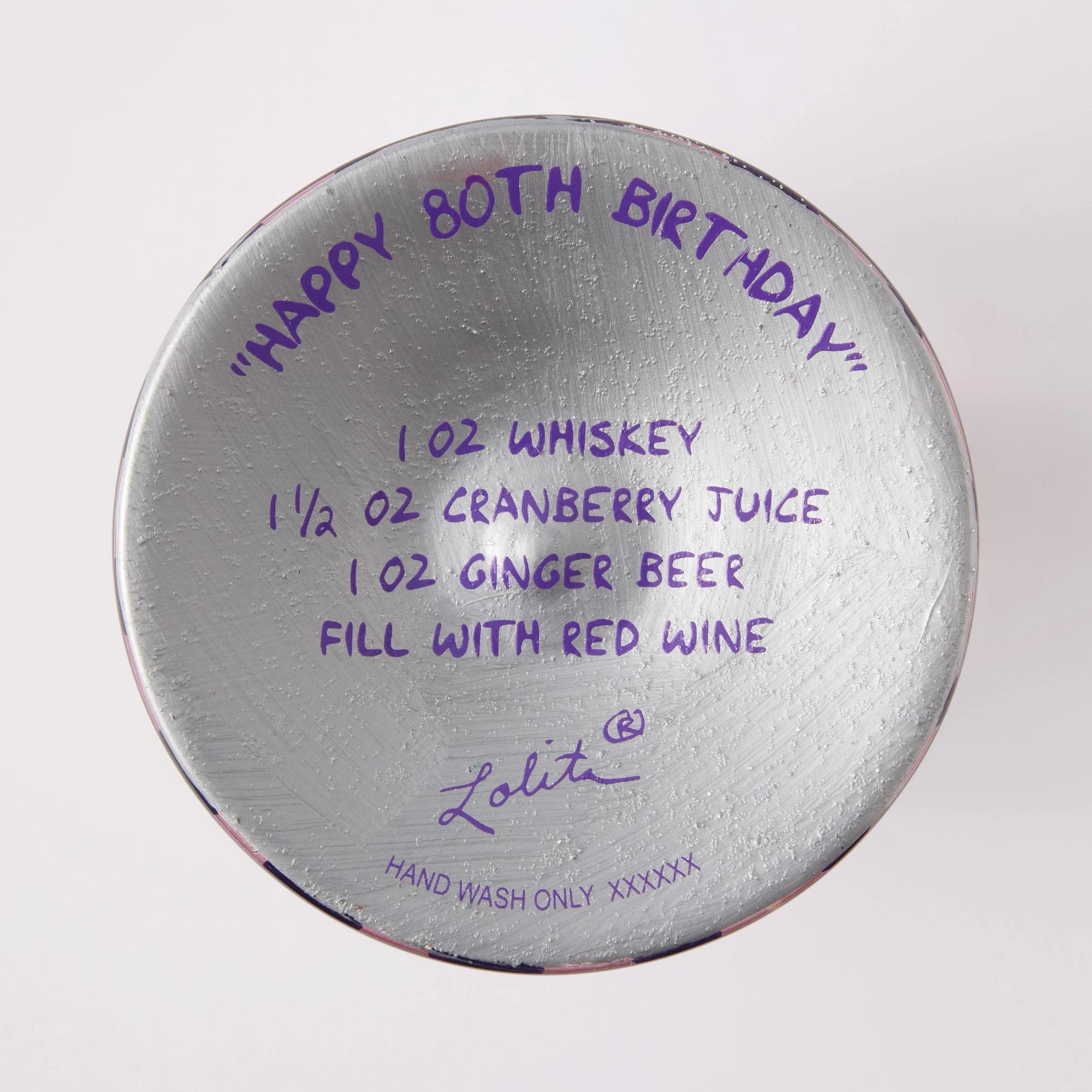 Happy 80th Birthday Wine Glass - Image 7