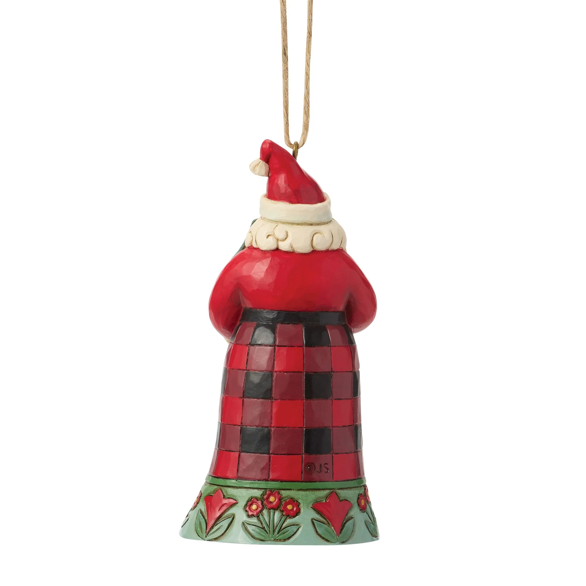Highland Glen Santa with Cardinal Hanging Ornament - Image 3