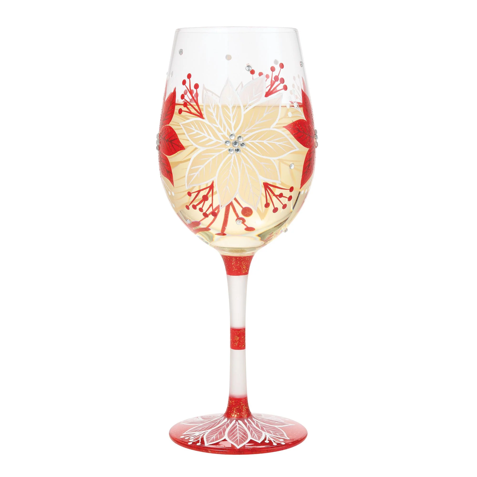 Holiday Blossoms Wine Glass - Image 2