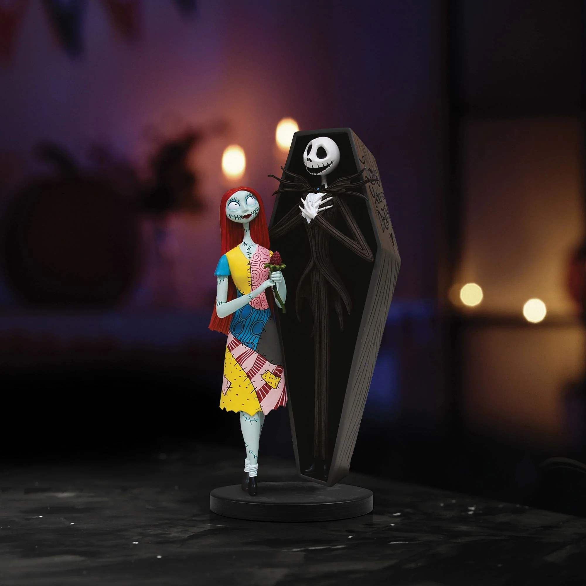 Jack and Sally Coffin Figurine by Disney Showcase - Image 2