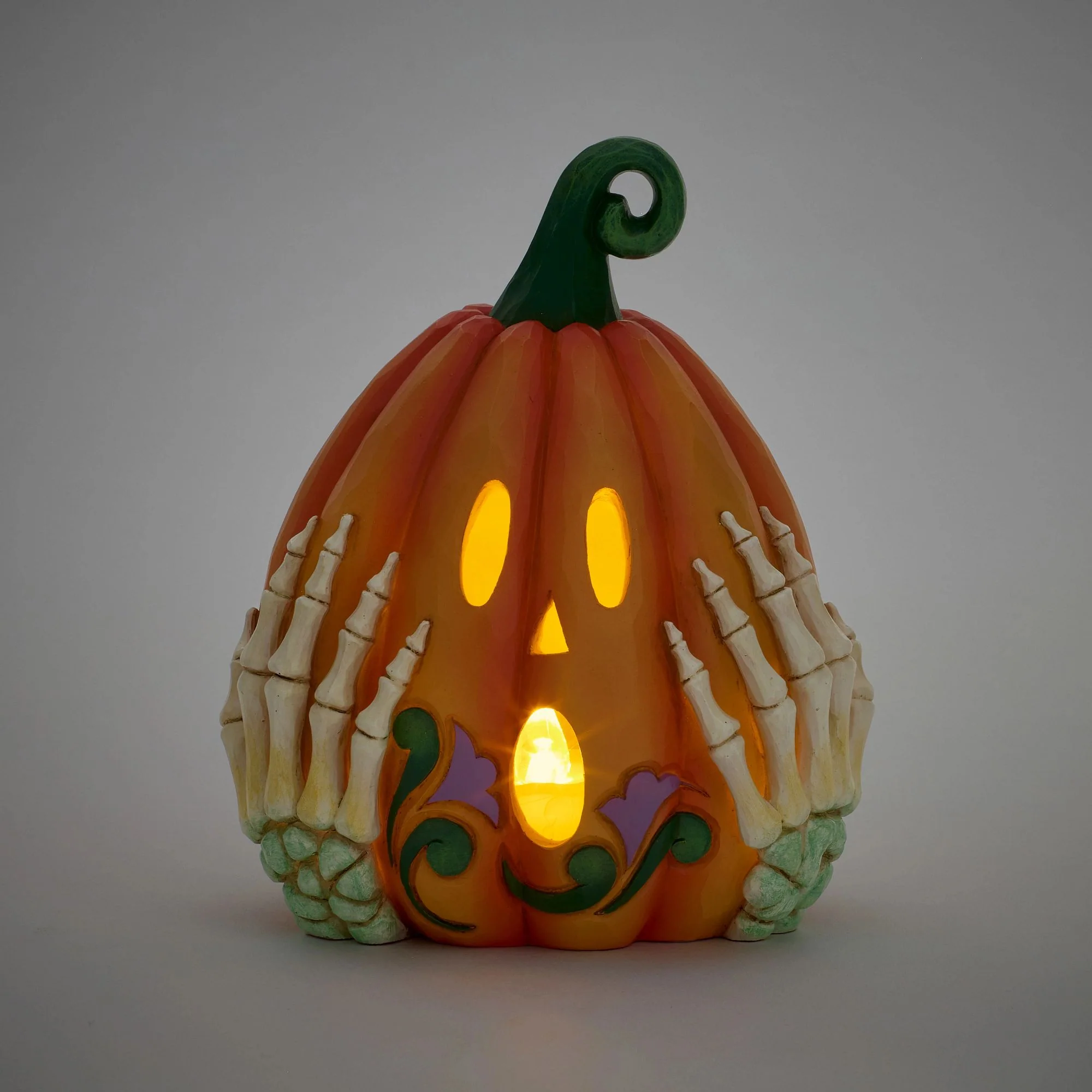 LED Jack-o-Lantern with Skeleton Hands - Image 6