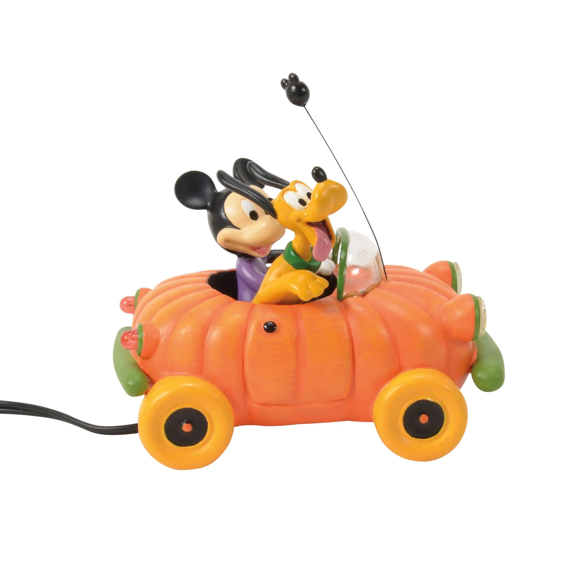 Lit Pumpkin Car Disney Village by D56 - Image 3