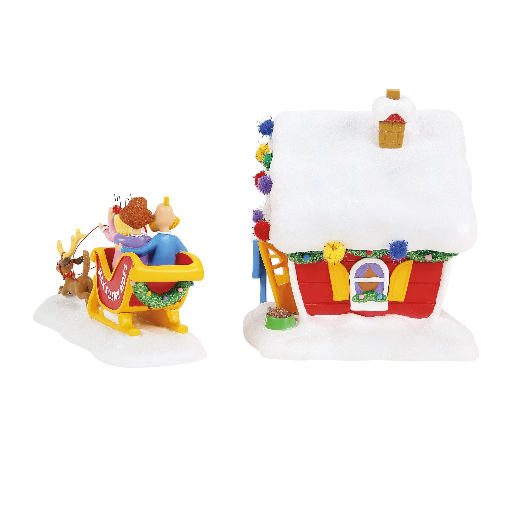 Max's Sleigh Rides The Grinch Village by D56 - Image 2