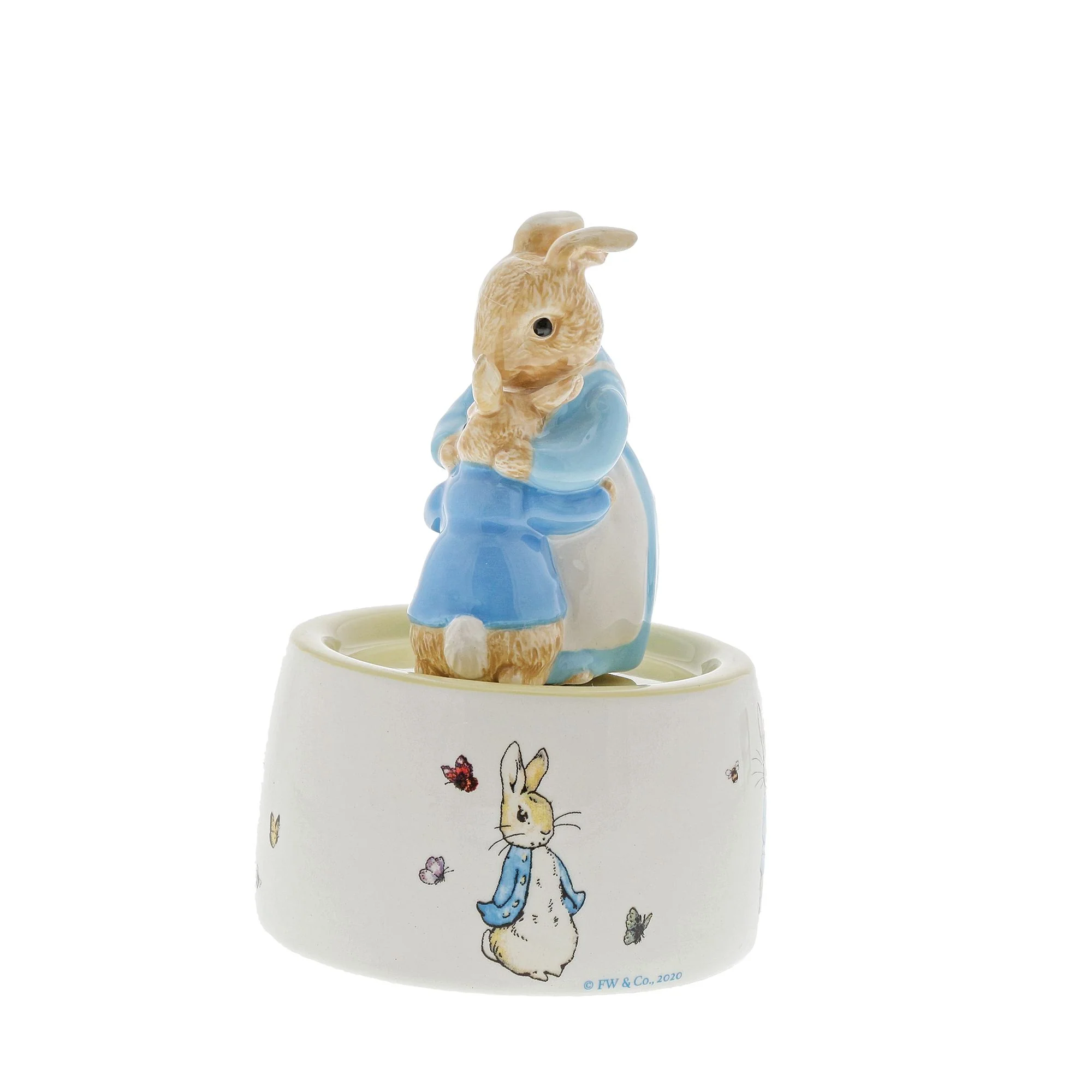 Mrs. Rabbit and Peter Ceramic Musical Figurine by Beatrix Potter - Image 3