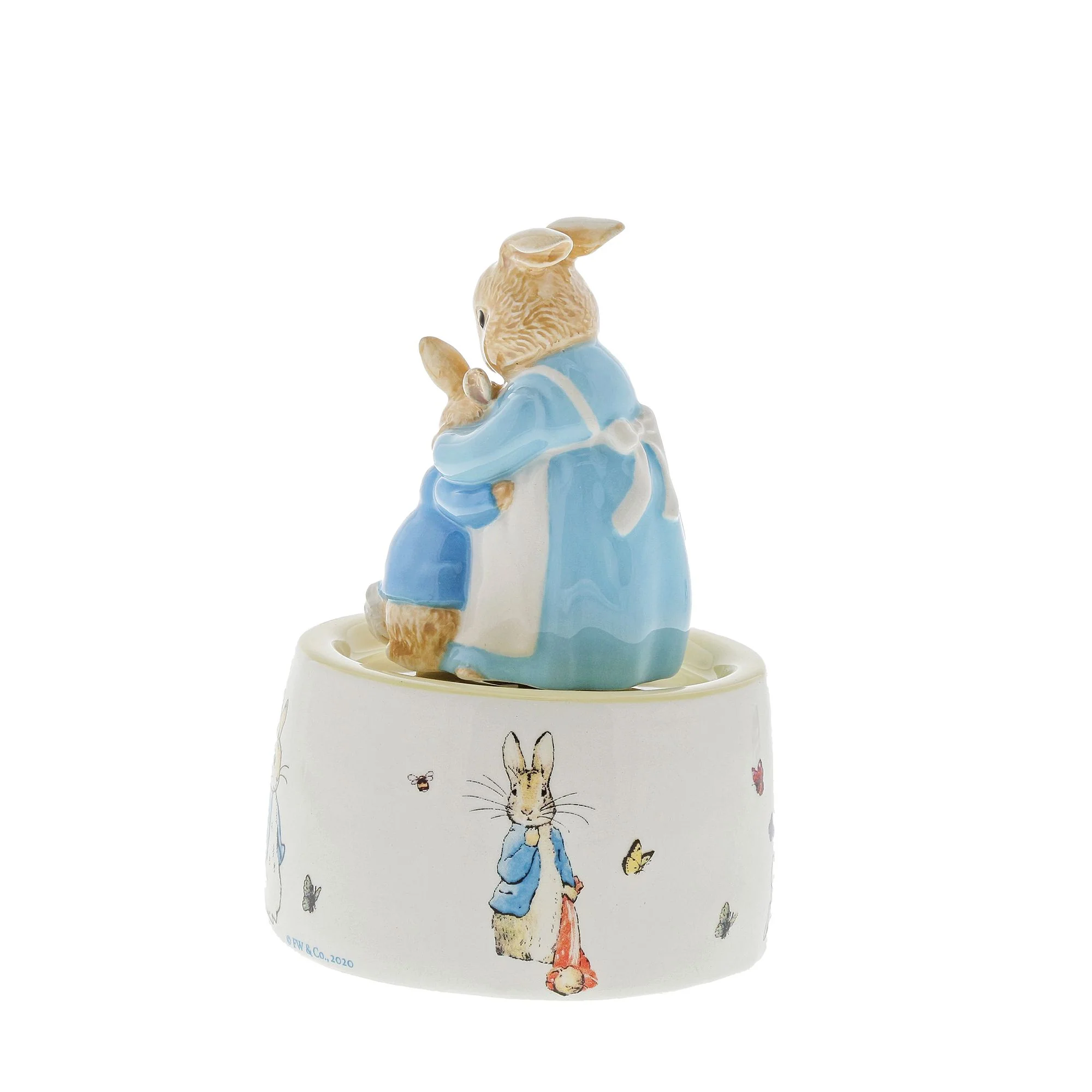 Mrs. Rabbit and Peter Ceramic Musical Figurine by Beatrix Potter - Image 4