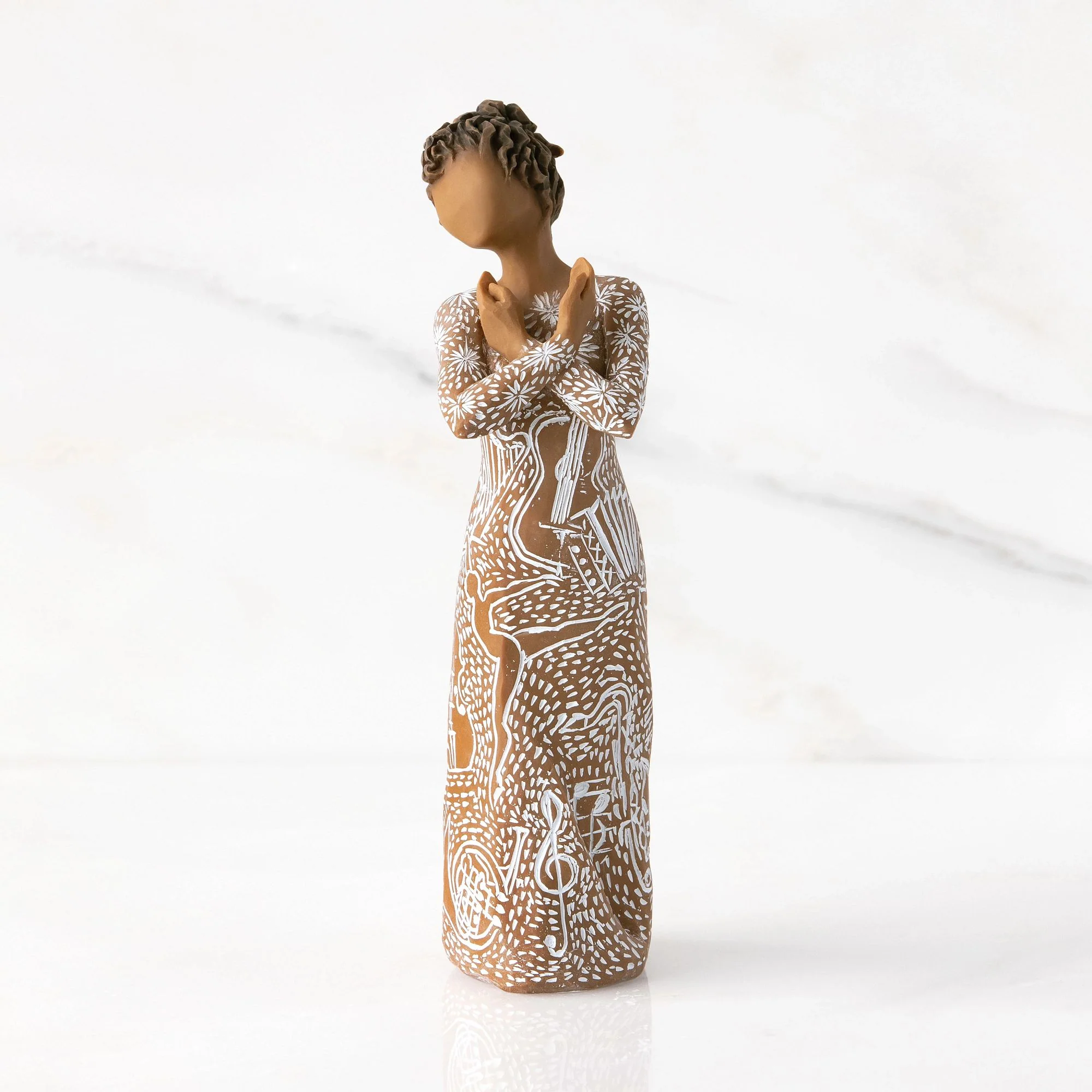 Music Speaks Figurine (darker skin and hair) by Willow Tree - Image 4