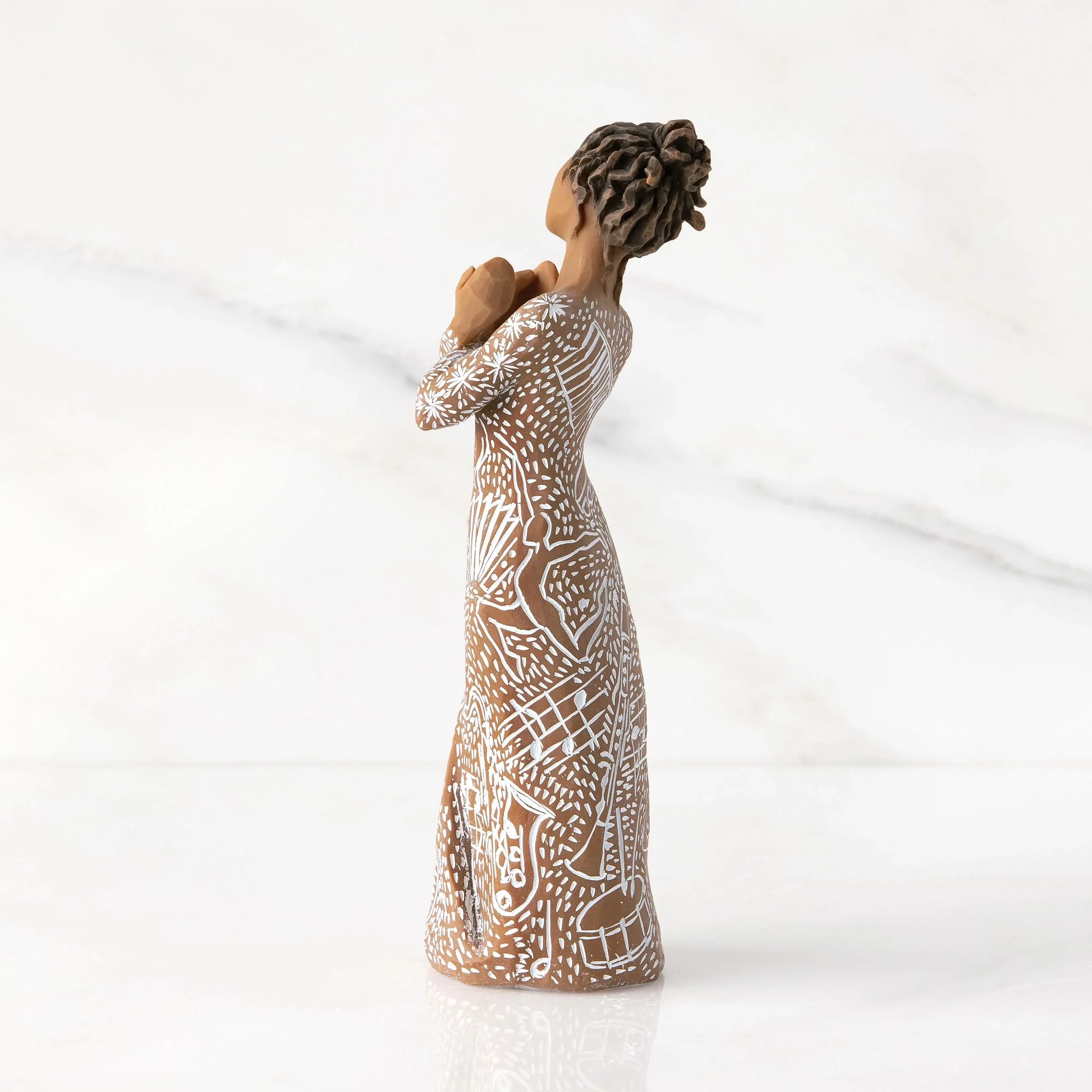 Music Speaks Figurine (darker skin and hair) by Willow Tree - Image 5