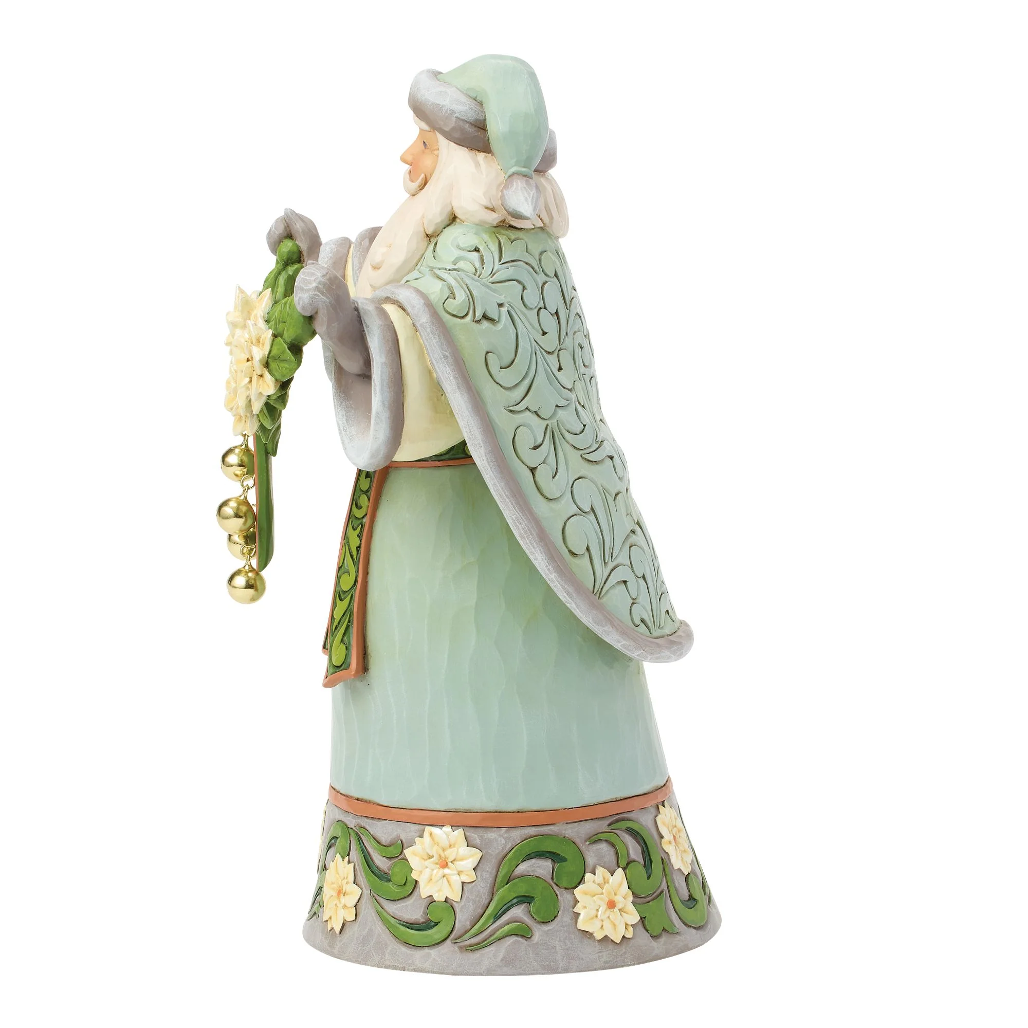 Opal & Moss Santa with Poinsettias - Image 3