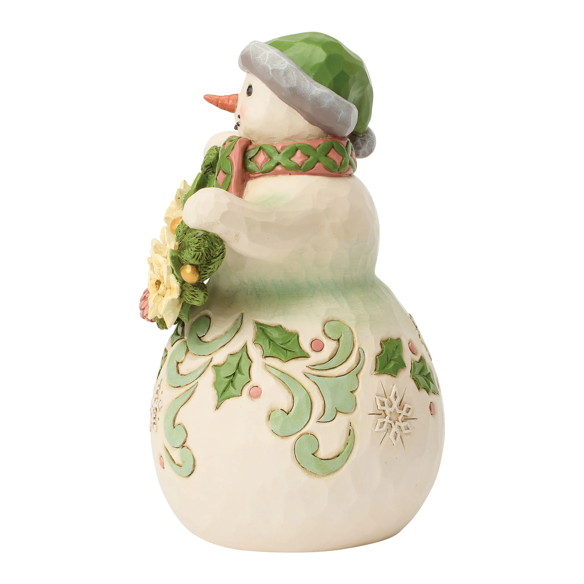 Opal & Moss Snowman with Poinsettia Garland - Image 2